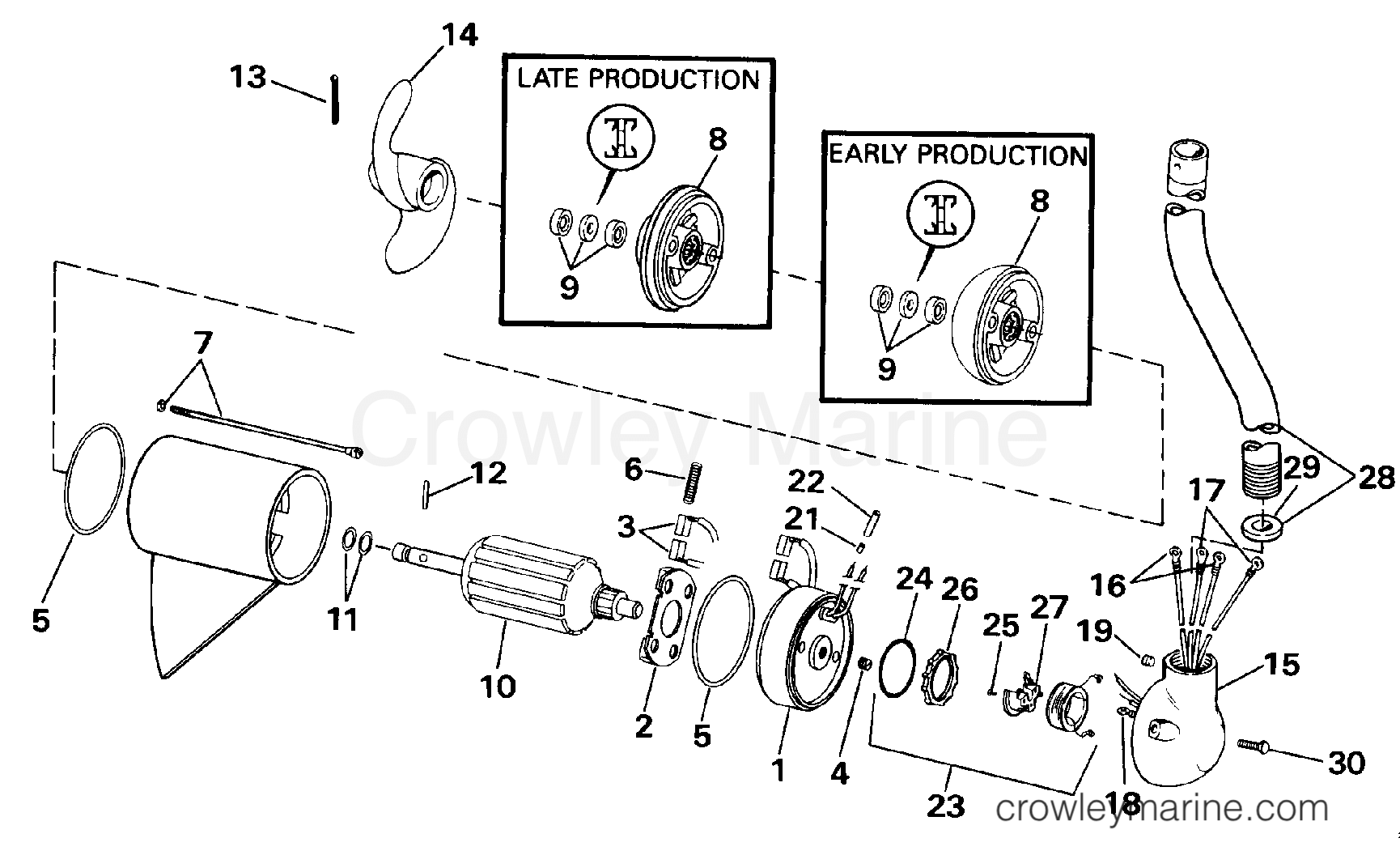 1990 Electric Motors 24 Volt - BF4K MOTOR AND ADAPTER GROUP/24 VOLT ("A" OR "Y" MODEL SUFFIX) section