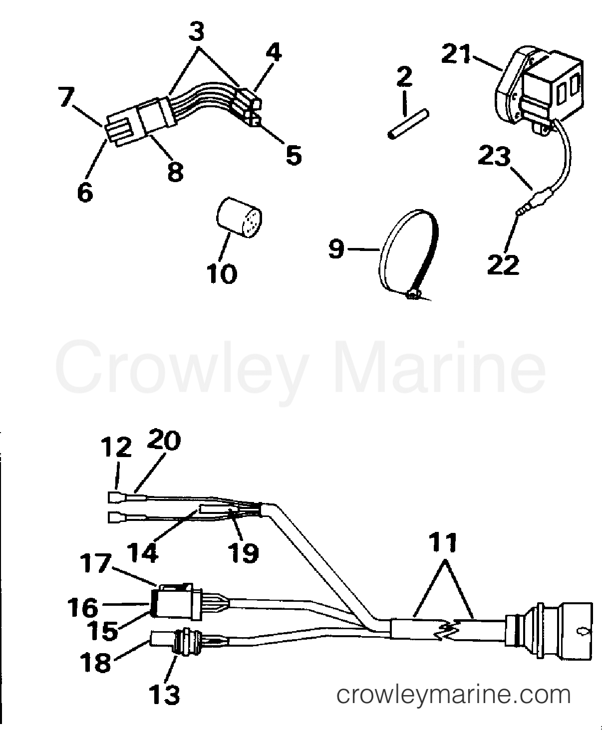 1996 Rigging Parts Accessories - Remote Controls CABLE ADAPTER KIT - 96 CONTROL TO 95 BOAT section