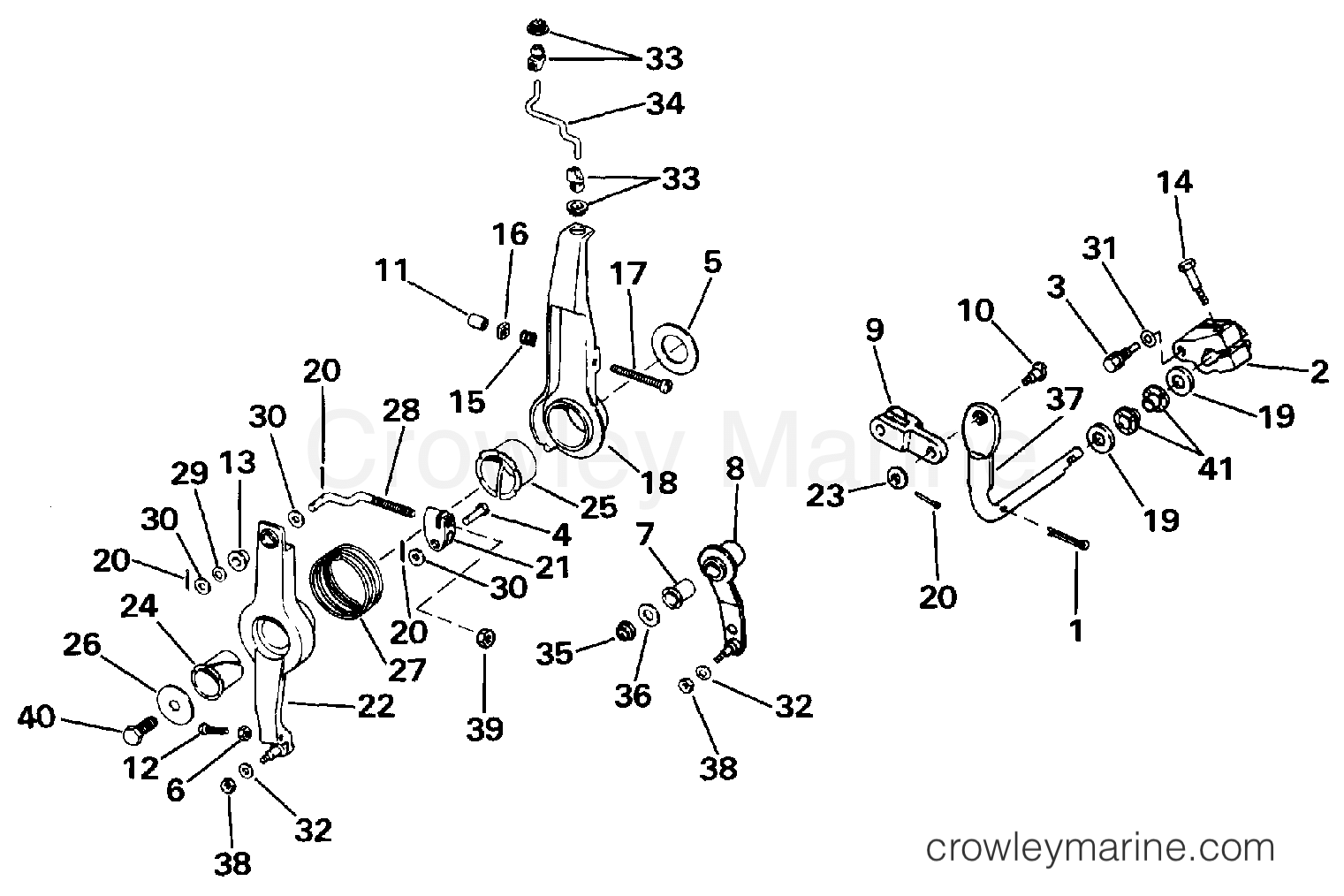 THROTTLE & SHIFT LINKAGE - 1987 Evinrude Outboards 150 E150TLCUR