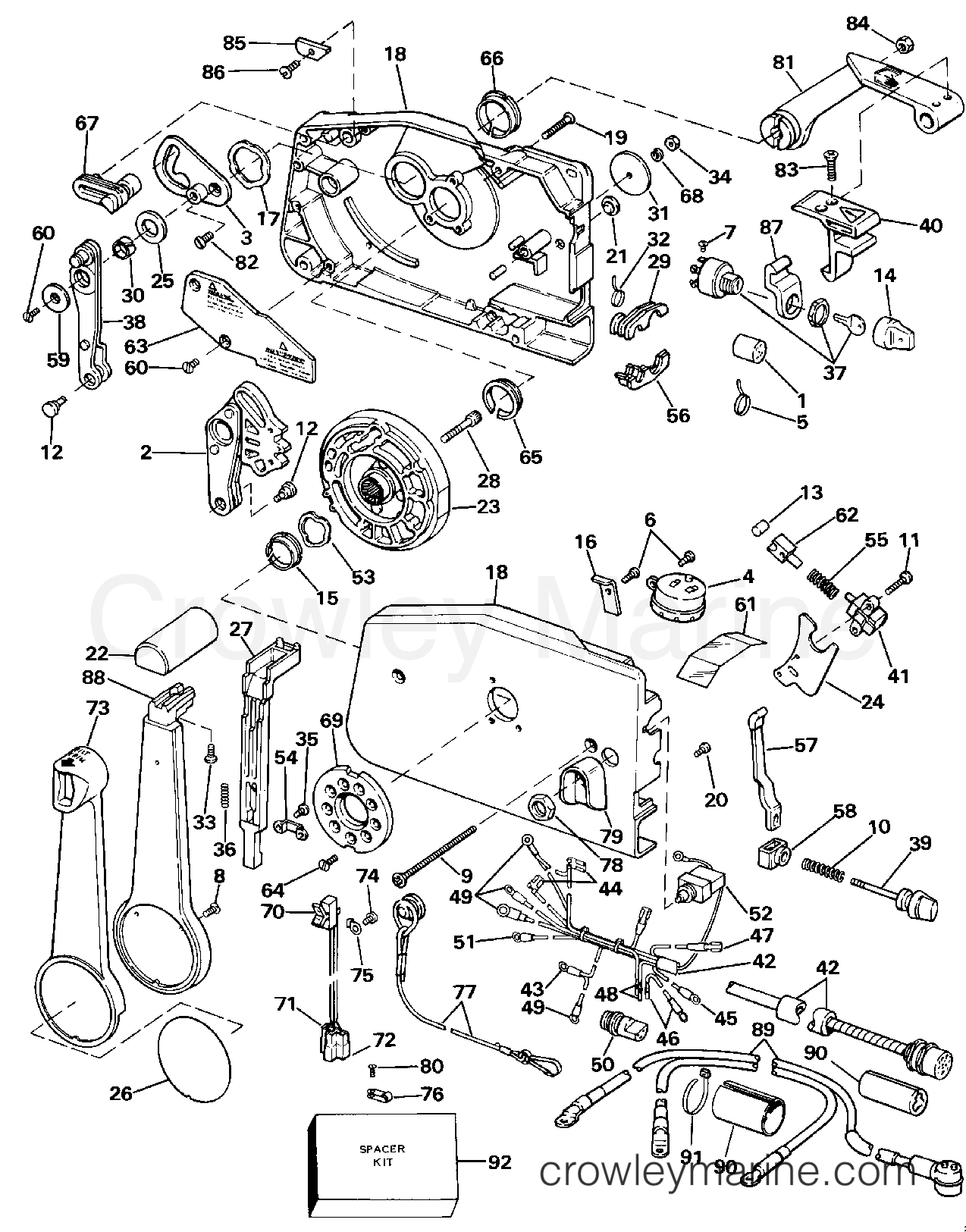 1986 Evinrude Outboards 110 - E110MLCDC REMOTE CONTROL section