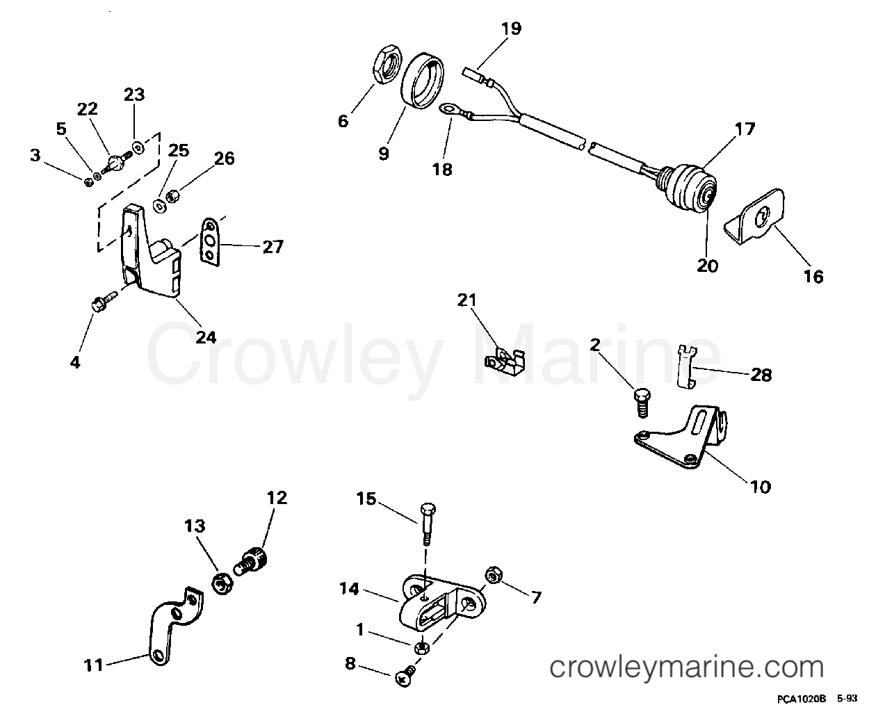 1996 Evinrude Outboards 20 - BE20SRLEDA REMOTE CONTROL ADAPTER KIT section