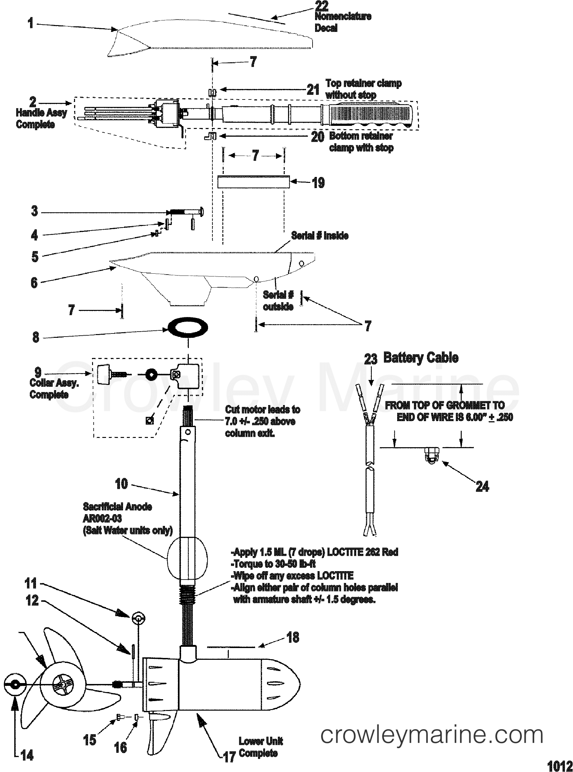 Complete Trolling Motor(Model ET34 / ET35) (12 Volt)