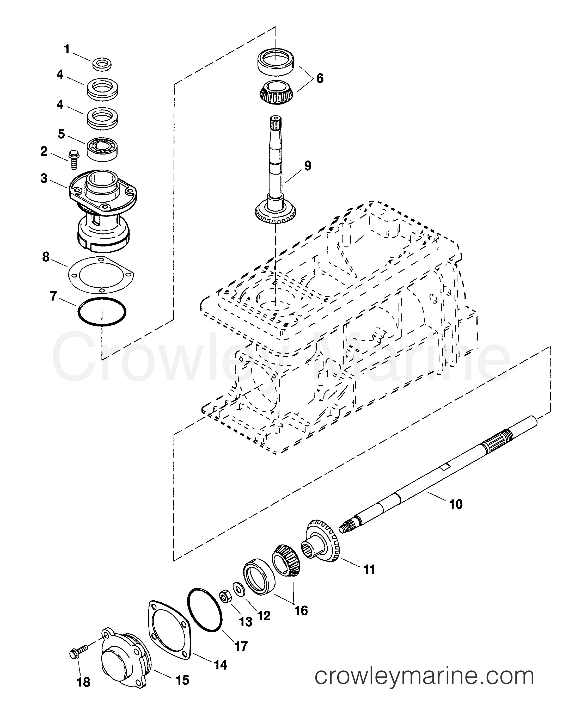 PINION AND IMPELLER SHAFT