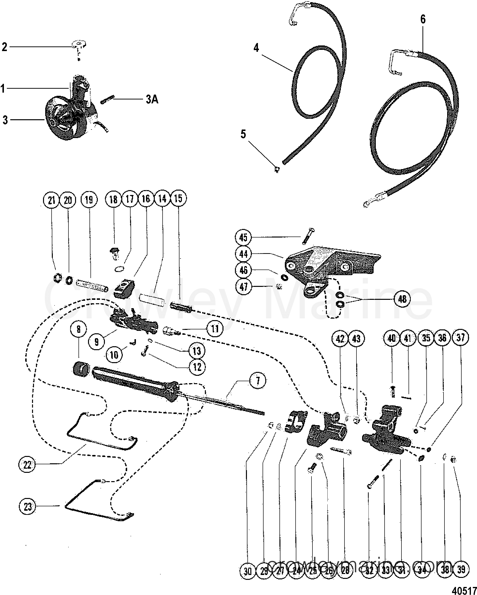 POWER STEERING KIT(PAGE 1 OF 2) 1983 Mercruiser 470 04707333 Crowley Marine