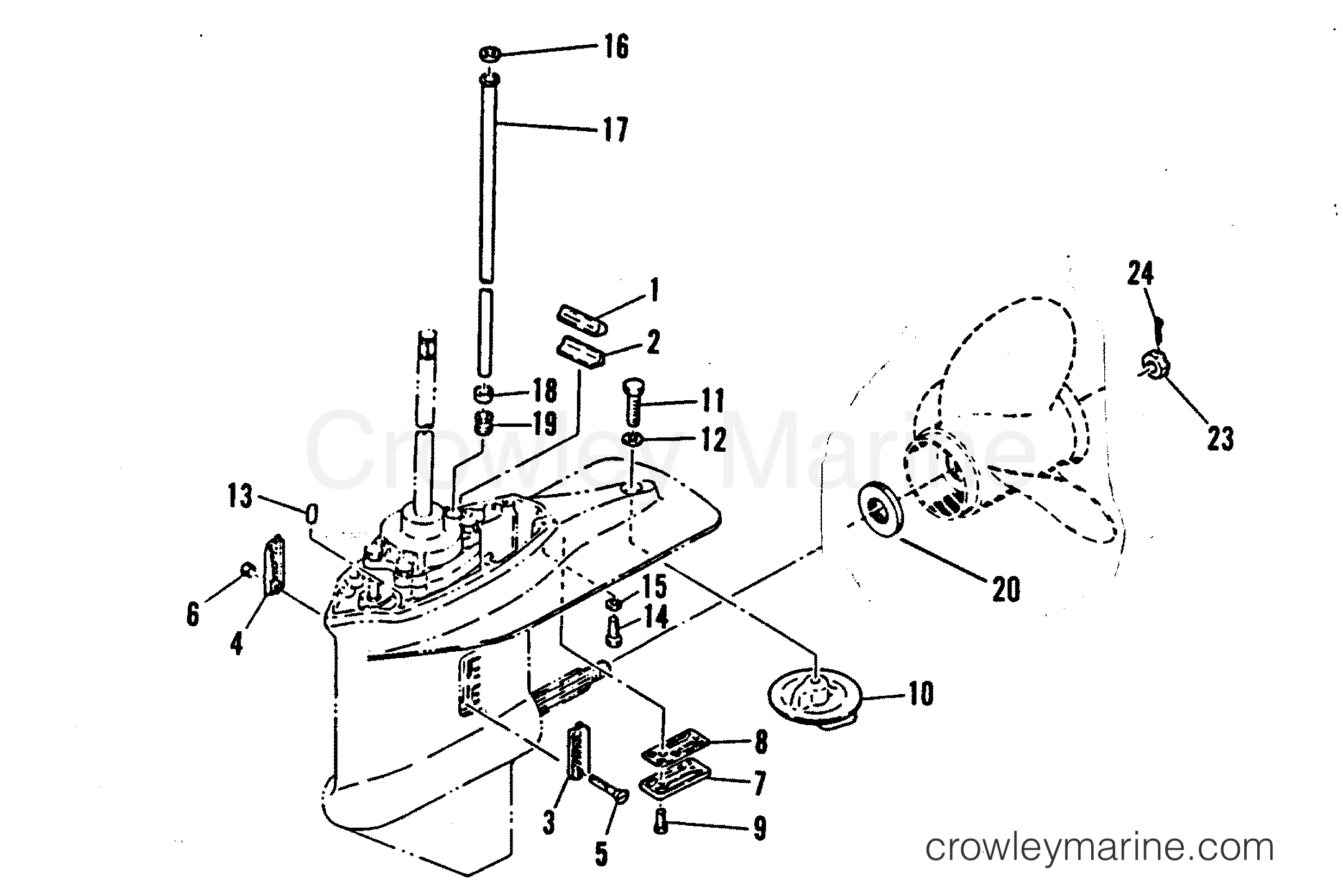 LOWER GEAR HOUSING ASSEMBLY
