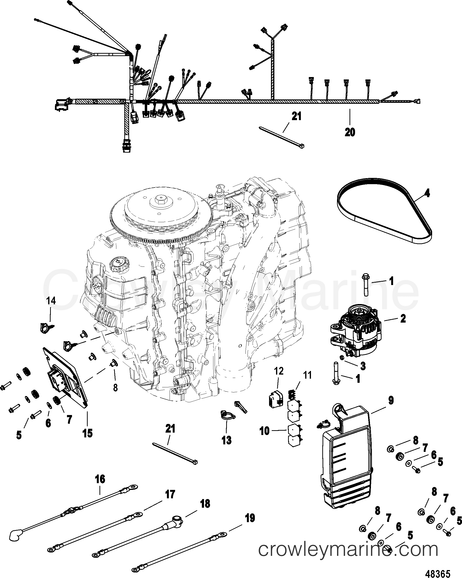 ELECTRICAL - 2011 Mercury Outboard 150 [XL] 1150F23HD | Crowley Marine