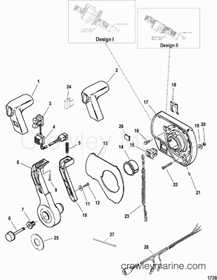 Various Years Rigging Parts Remote Controls and Components ... omc trolling motor wiring diagram 