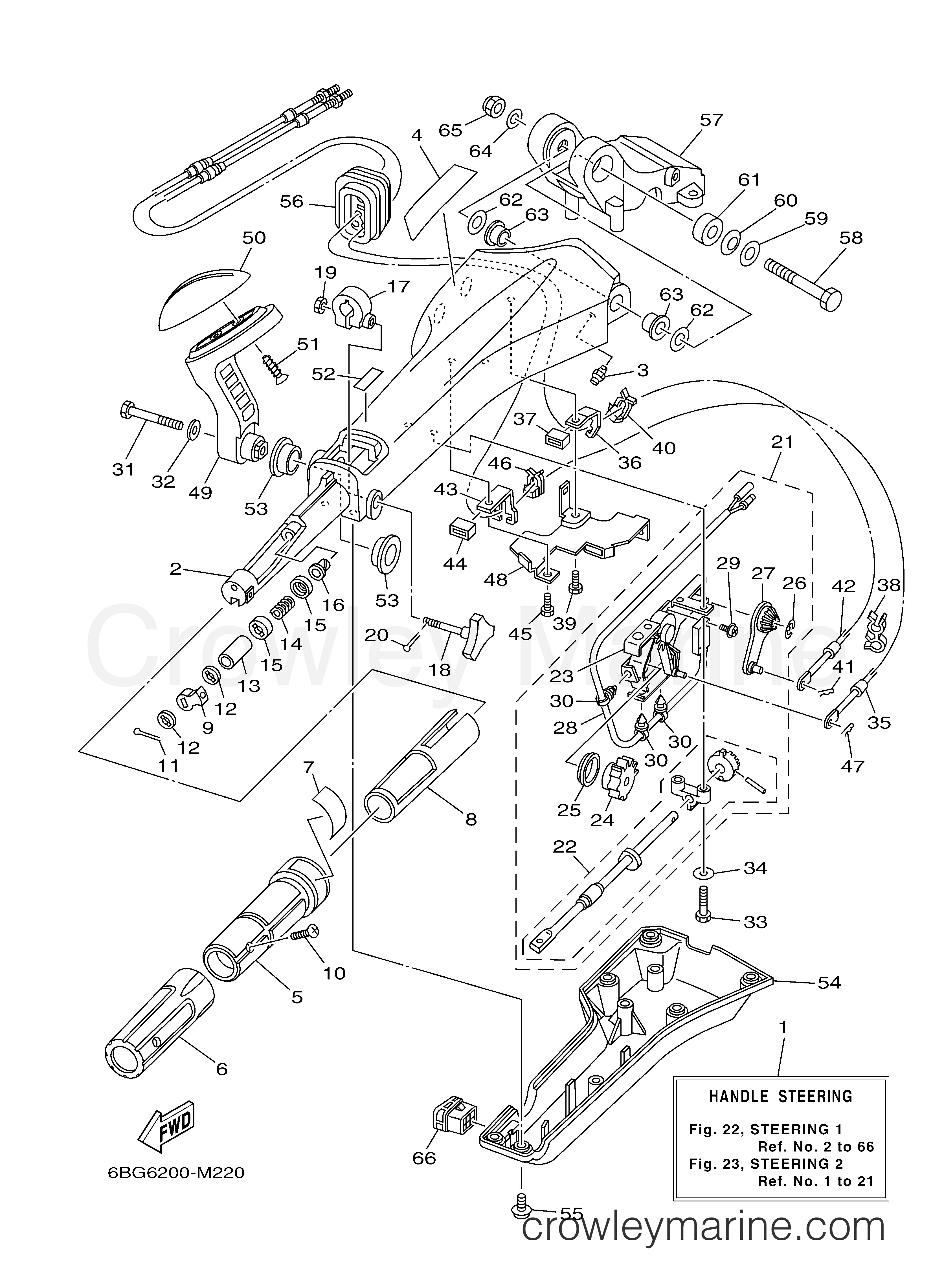 STEERING 1 2014 Yamaha Outboard 40hp F40LA Crowley Marine