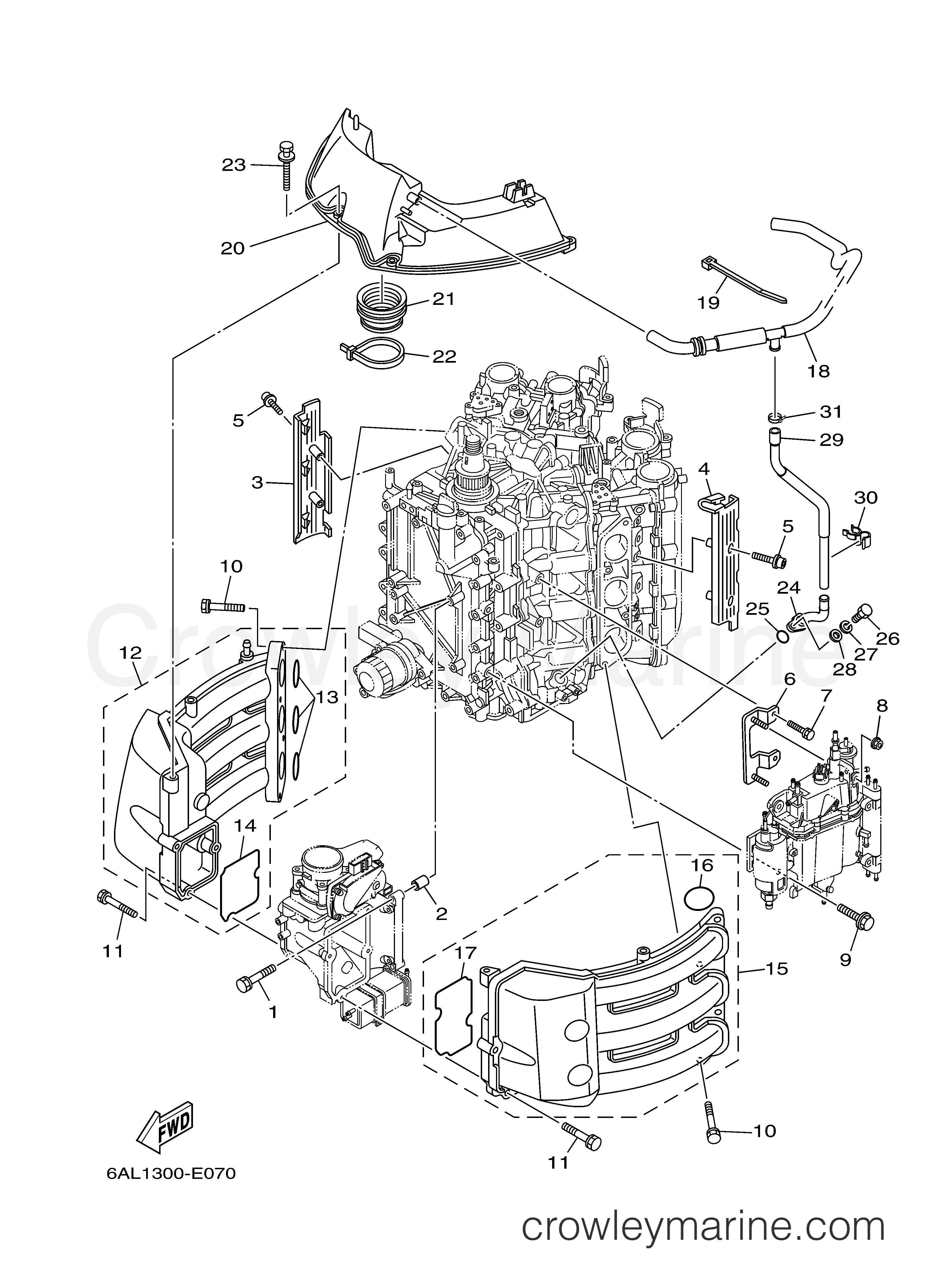 INTAKE 1 - 2006 Yamaha Outboard 250hp F250TXR | Crowley Marine