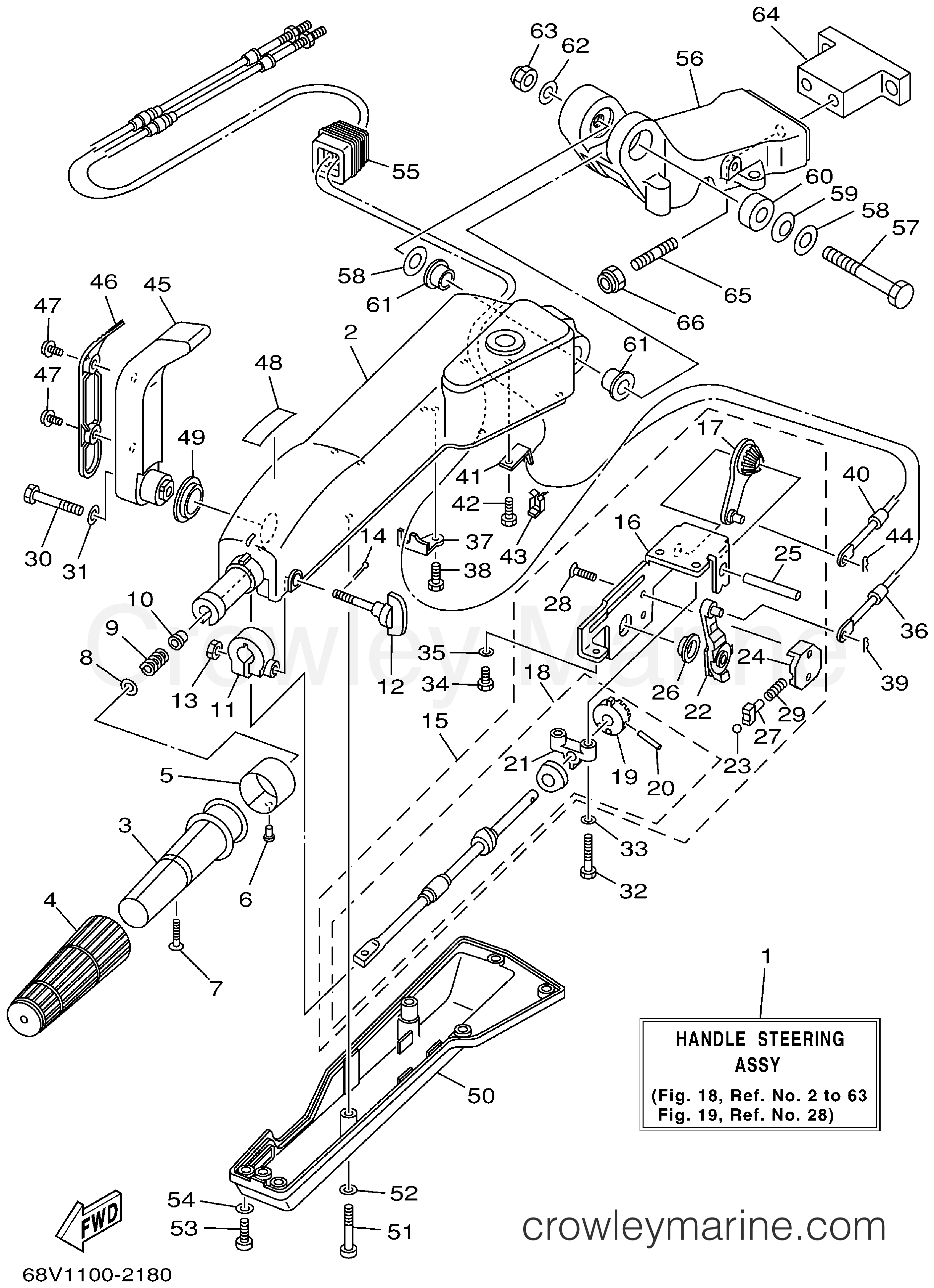 STEERING 1 (F115) 2002 Yamaha Outboard 115hp F115TLRA Crowley Marine