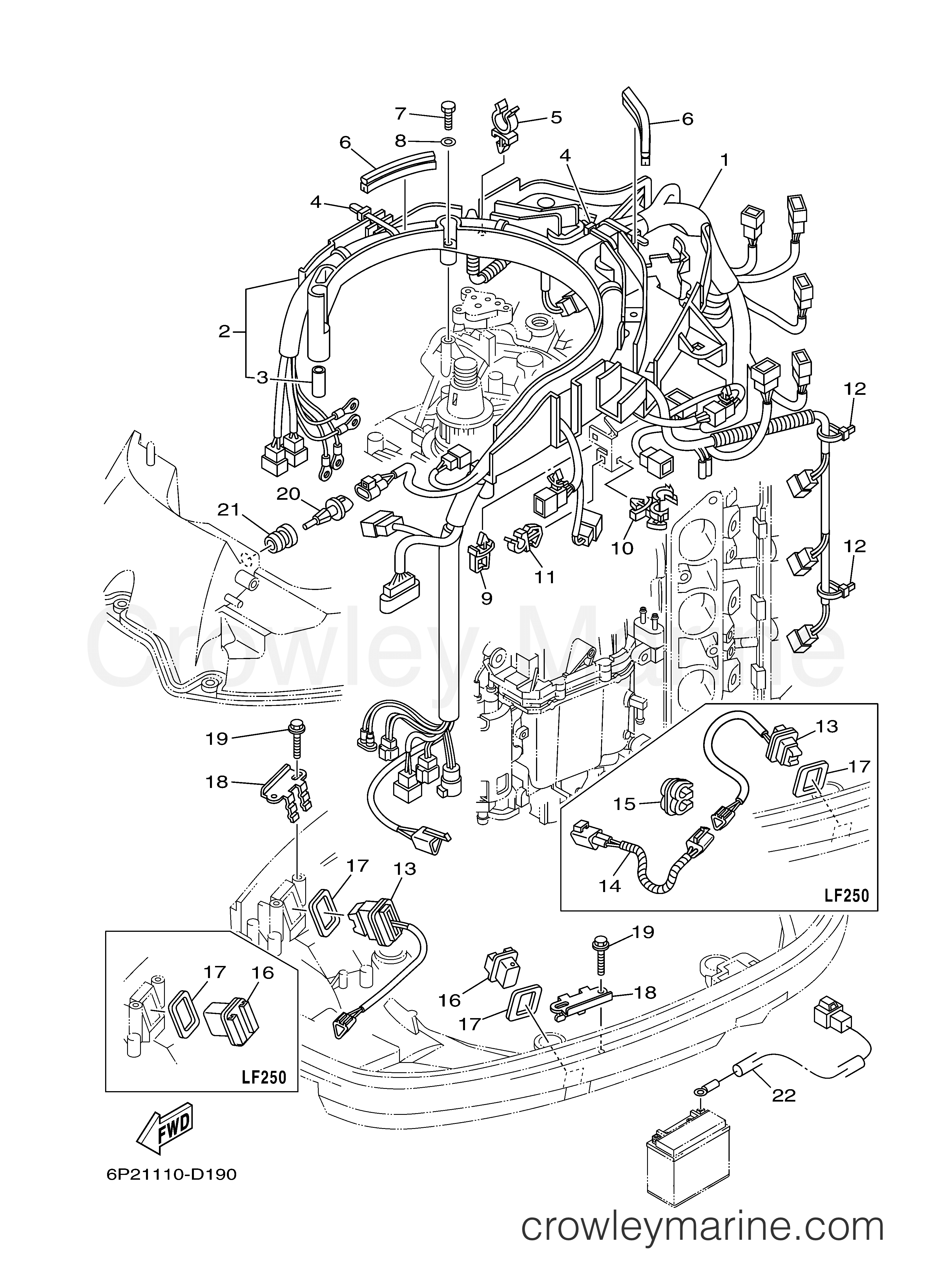 ELECTRICAL 3 - 2005 Yamaha Outboard 250hp F250TXRD | Crowley Marine