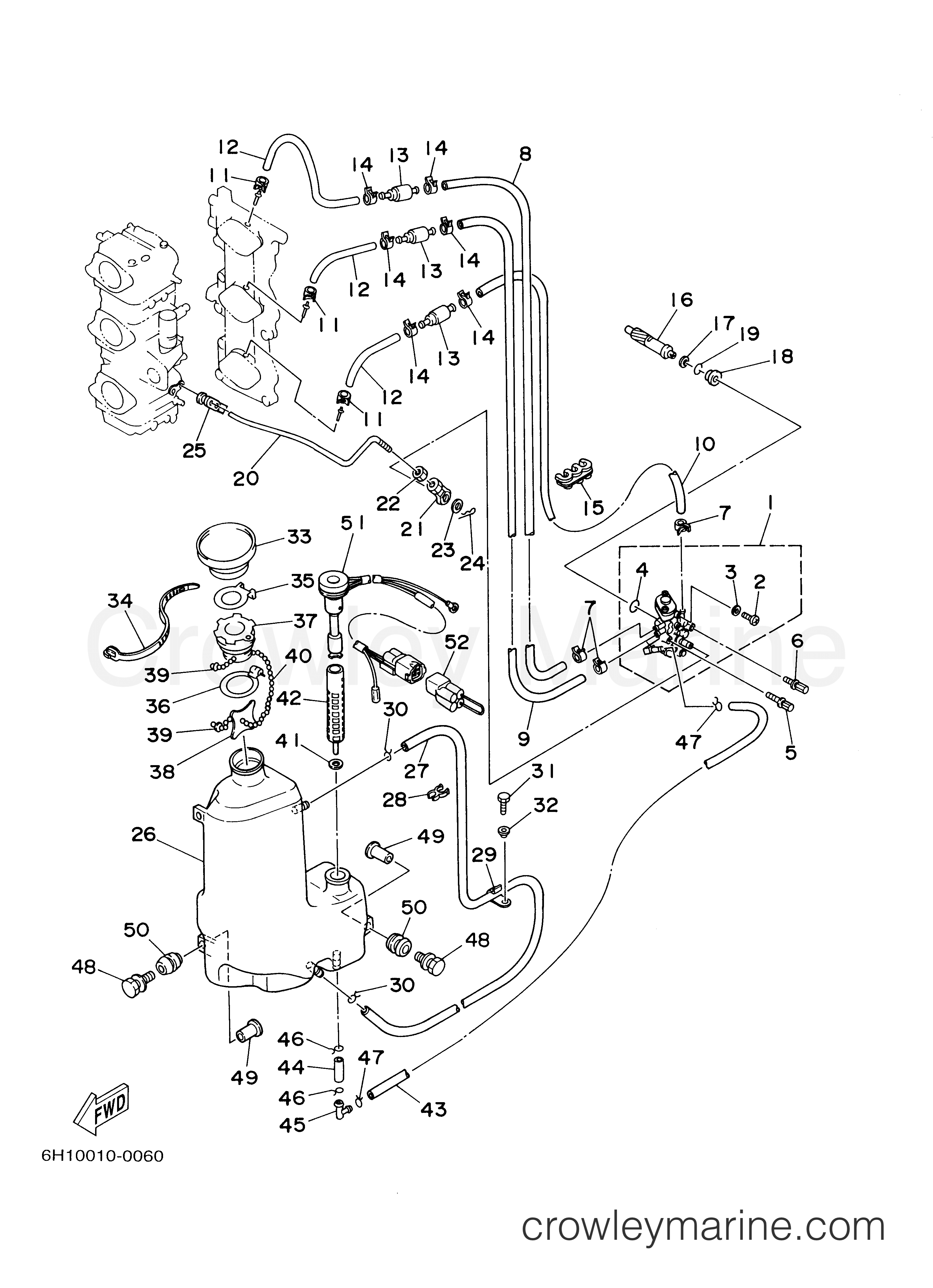 OIL PUMP - 2000 Yamaha Outboard 90hp 90TLRY | Crowley Marine