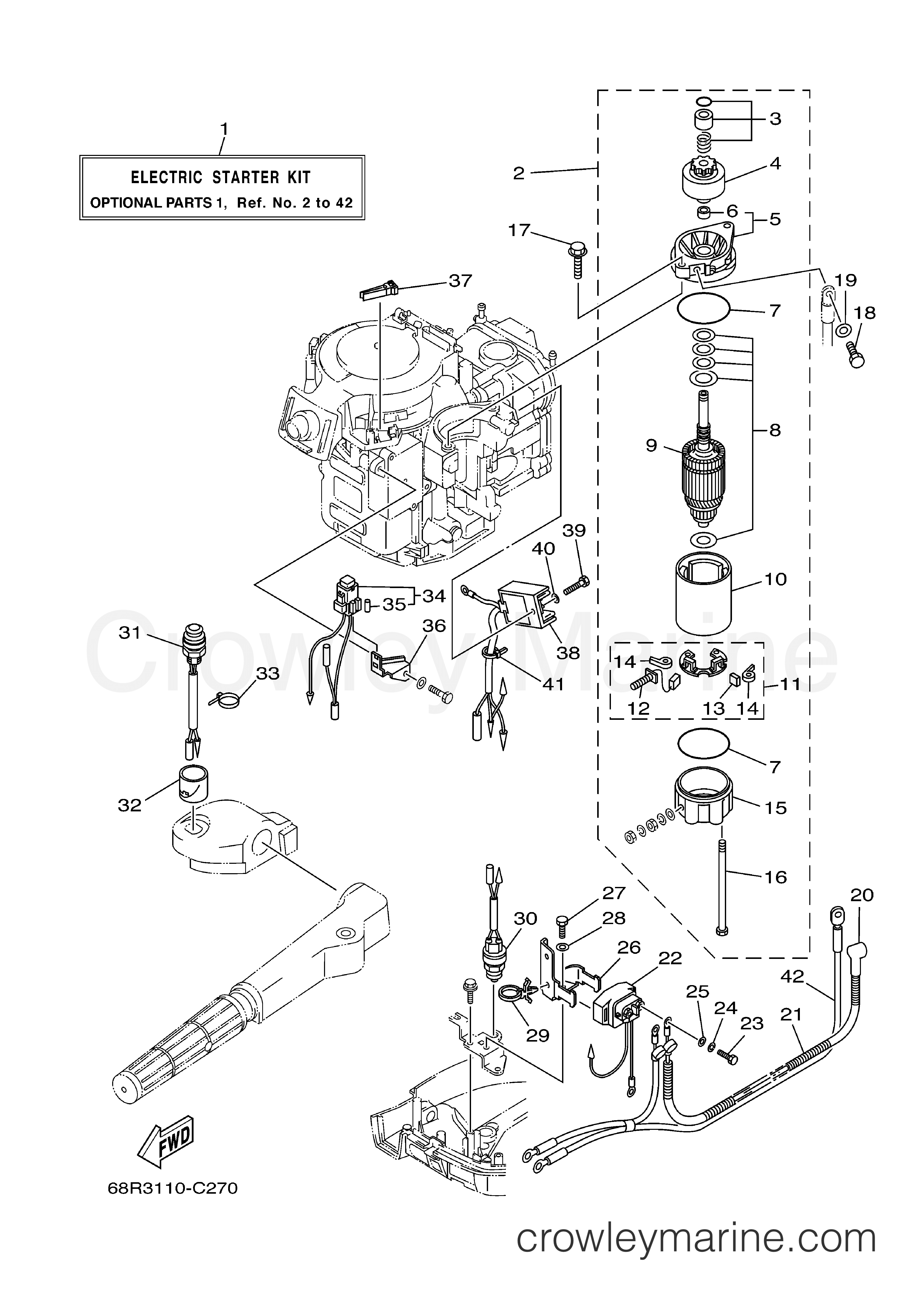 OPTIONAL PARTS 1 2006 Yamaha Outboard 6hp F6MLH Crowley Marine