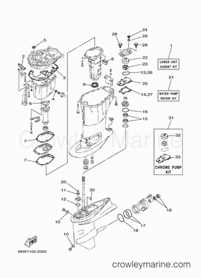 2004 Yamaha Outboard 60hp [F60TLRC] - Parts Lookup - Crowley Marine