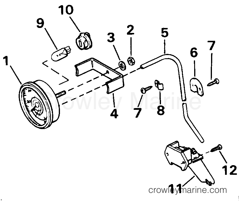 1992 Rigging OMC Stern Drive - All Models - SPEEDOMETER KIT-FLUSH MOUNT