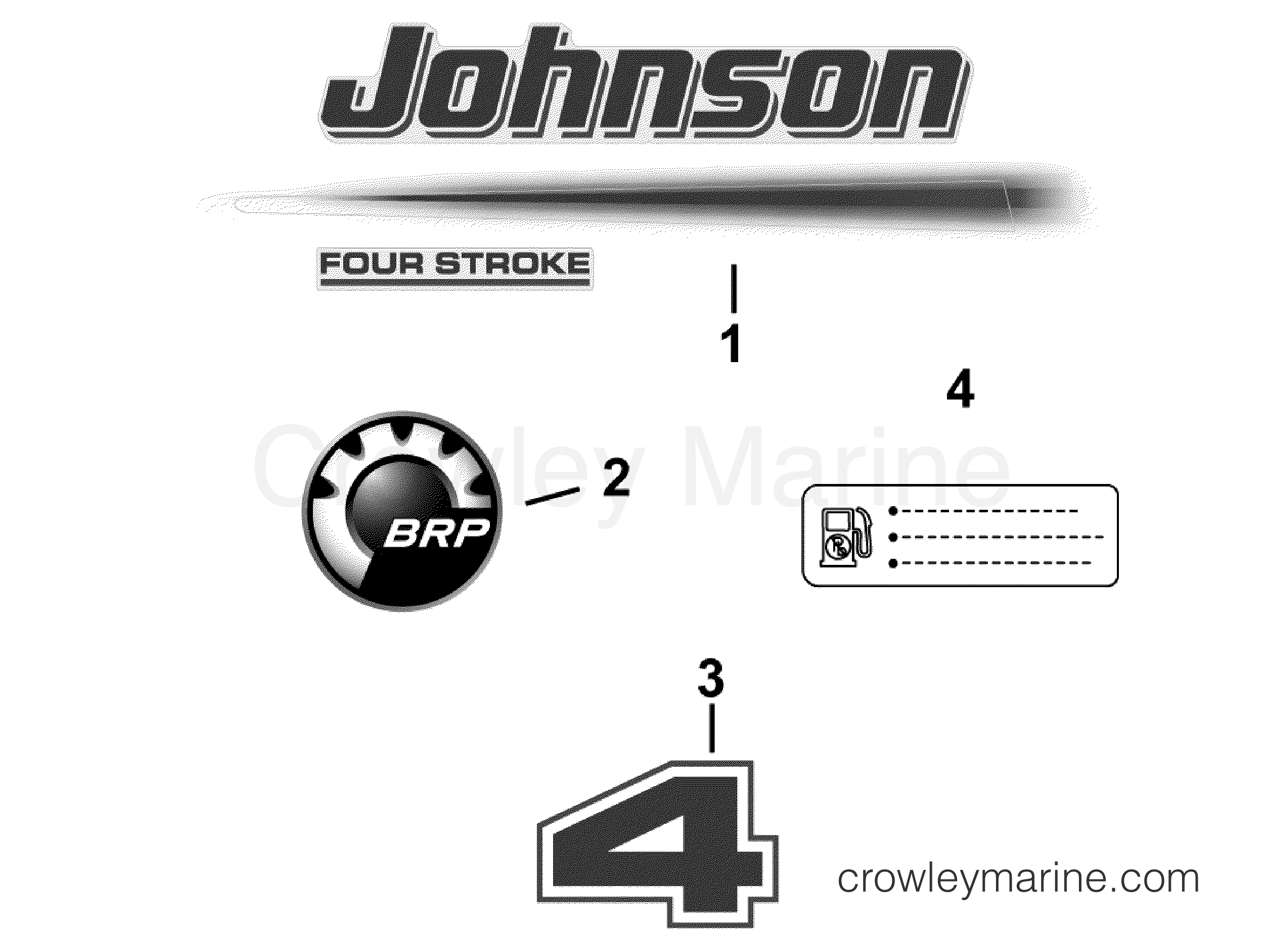 2007 Outboard 4 - J4R4SUM - DECALS