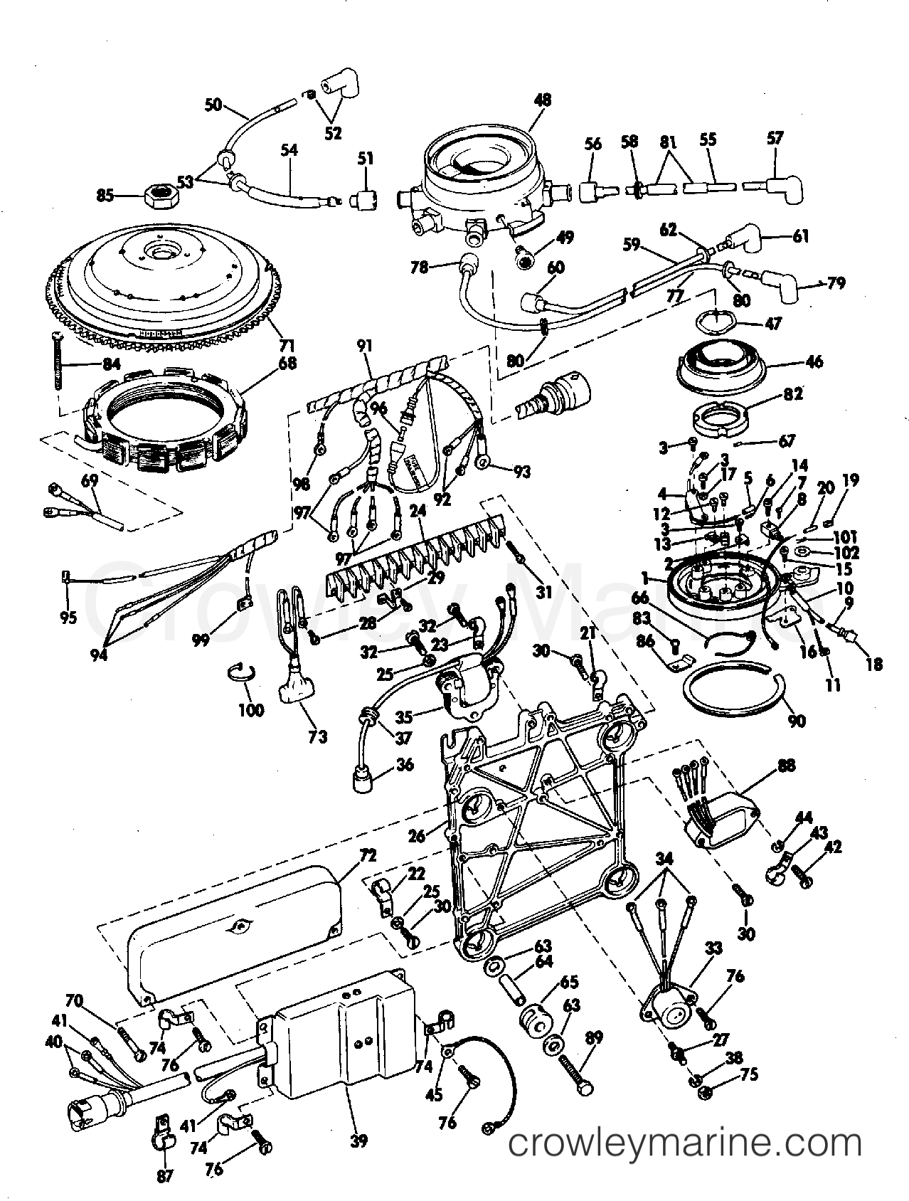 1971 Outboard 125 - 125183C - IGNITION SYSTEM