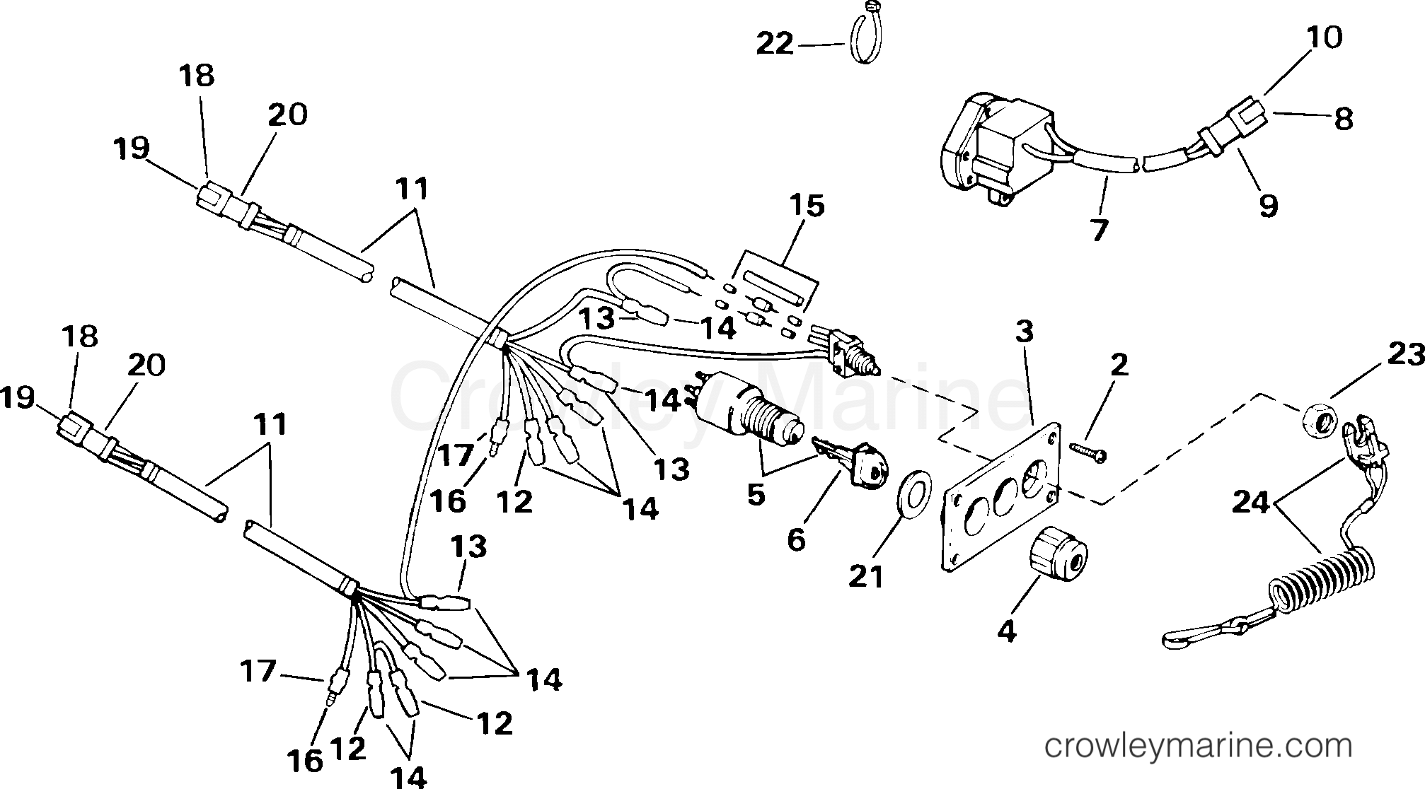 2001-2004 Rigging Parts Accessories - Dual Engine - IGNITION SWITCH & STOP SWITCH - DUAL ENGINE