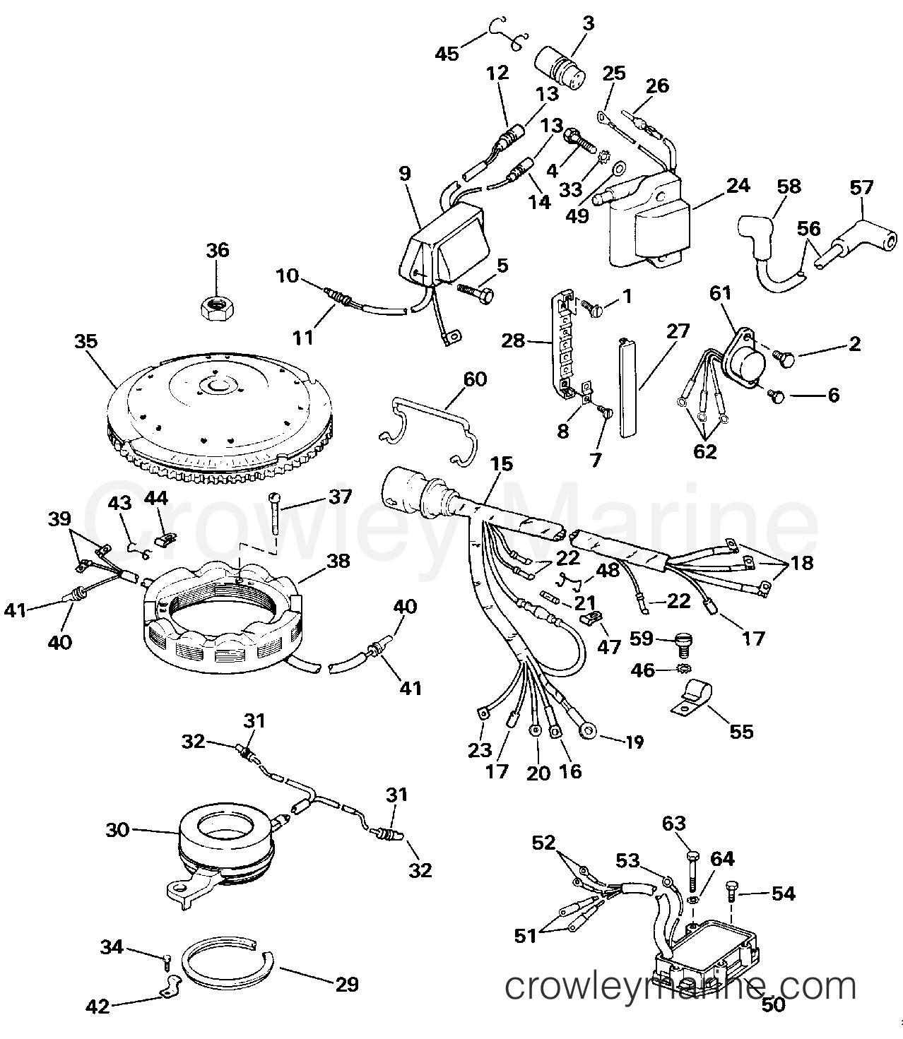 1984 Outboard 100 - J100WMLCRS - IGNITION SYSTEM