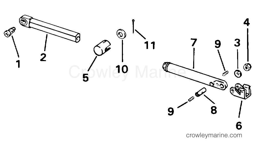 1994 Rigging Accessories - Remote Controls - CABLE ADAPTER KIT - SINGLE LEVER REMOTE CONTROL - FOR LONG L