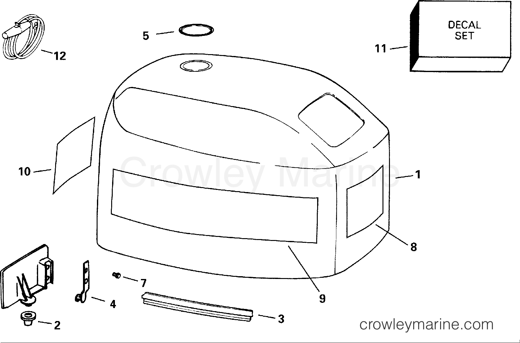 2000 Outboard 35 - J35PL3SSB - ENGINE COVER