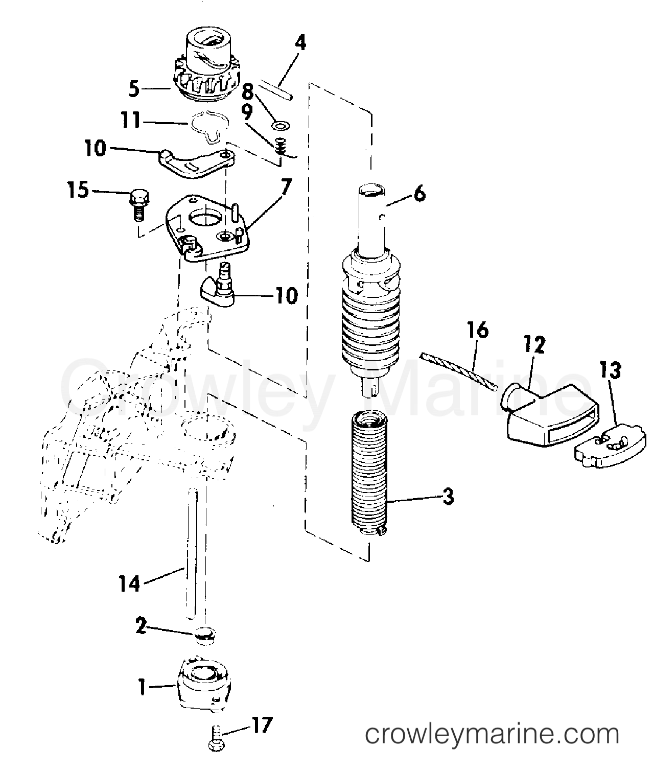 1976 Outboard 6 - 6604A - REWIND STARTER