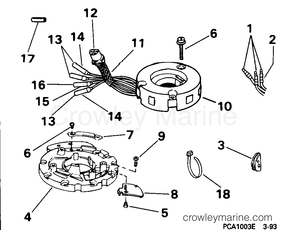 1995 Rigging Accessories - Electrical System - AC LIGHTING KIT - 9.9, 15 (2-STROKE)