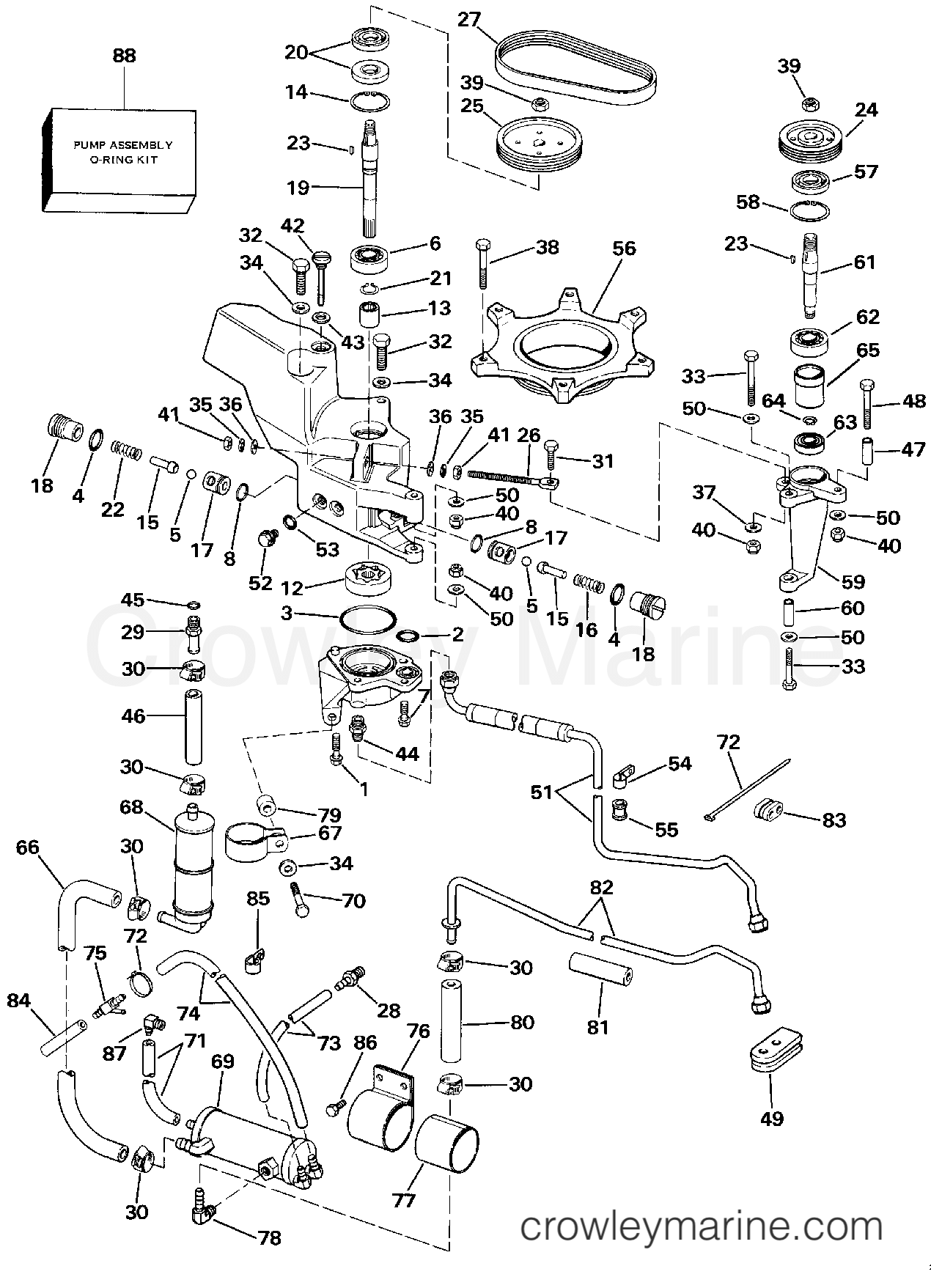 1987 Rigging Accessories - Steering - STEERING PUMP KIT