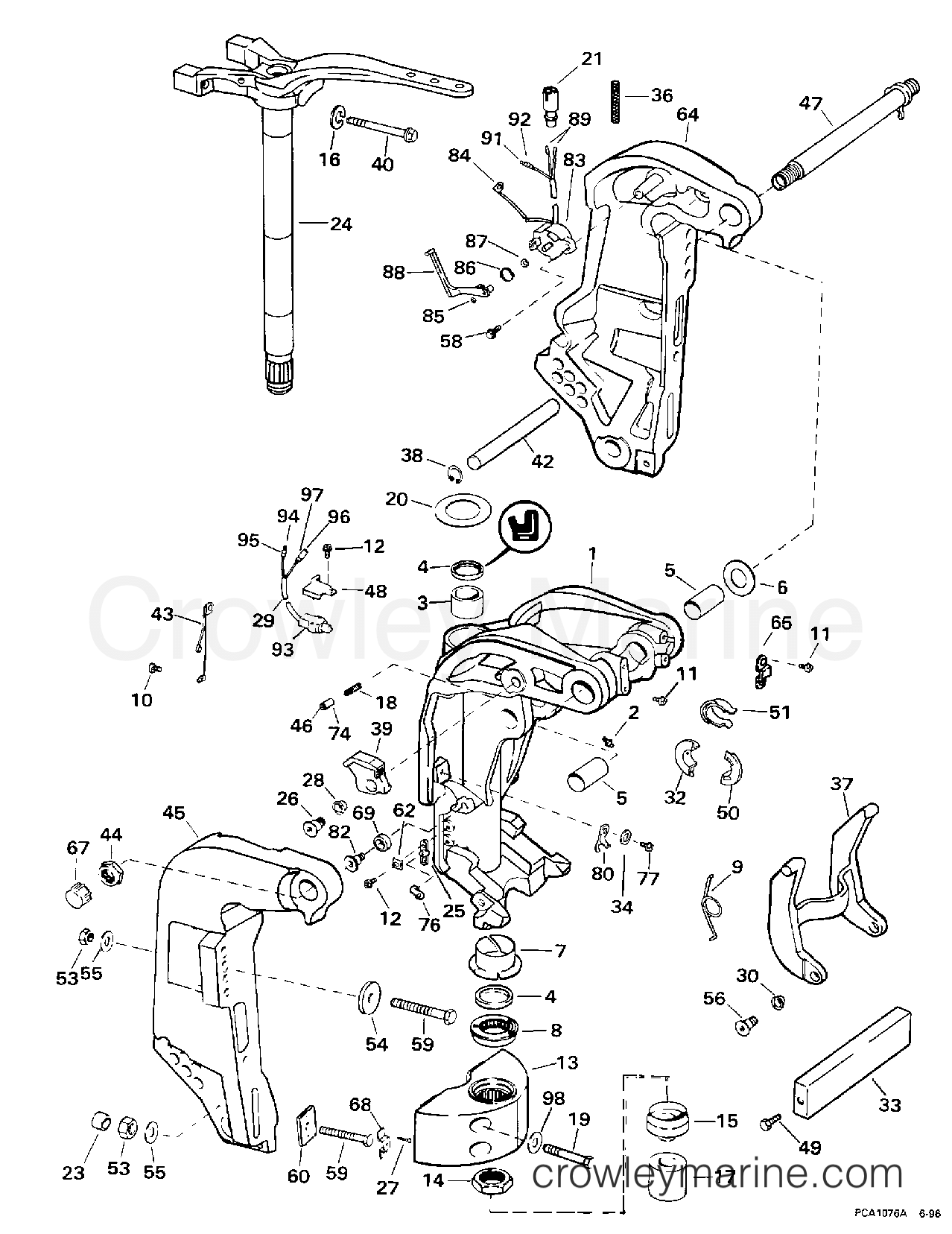 1998 Outboard 200 - SJ200WTPLG - MIDSECTION