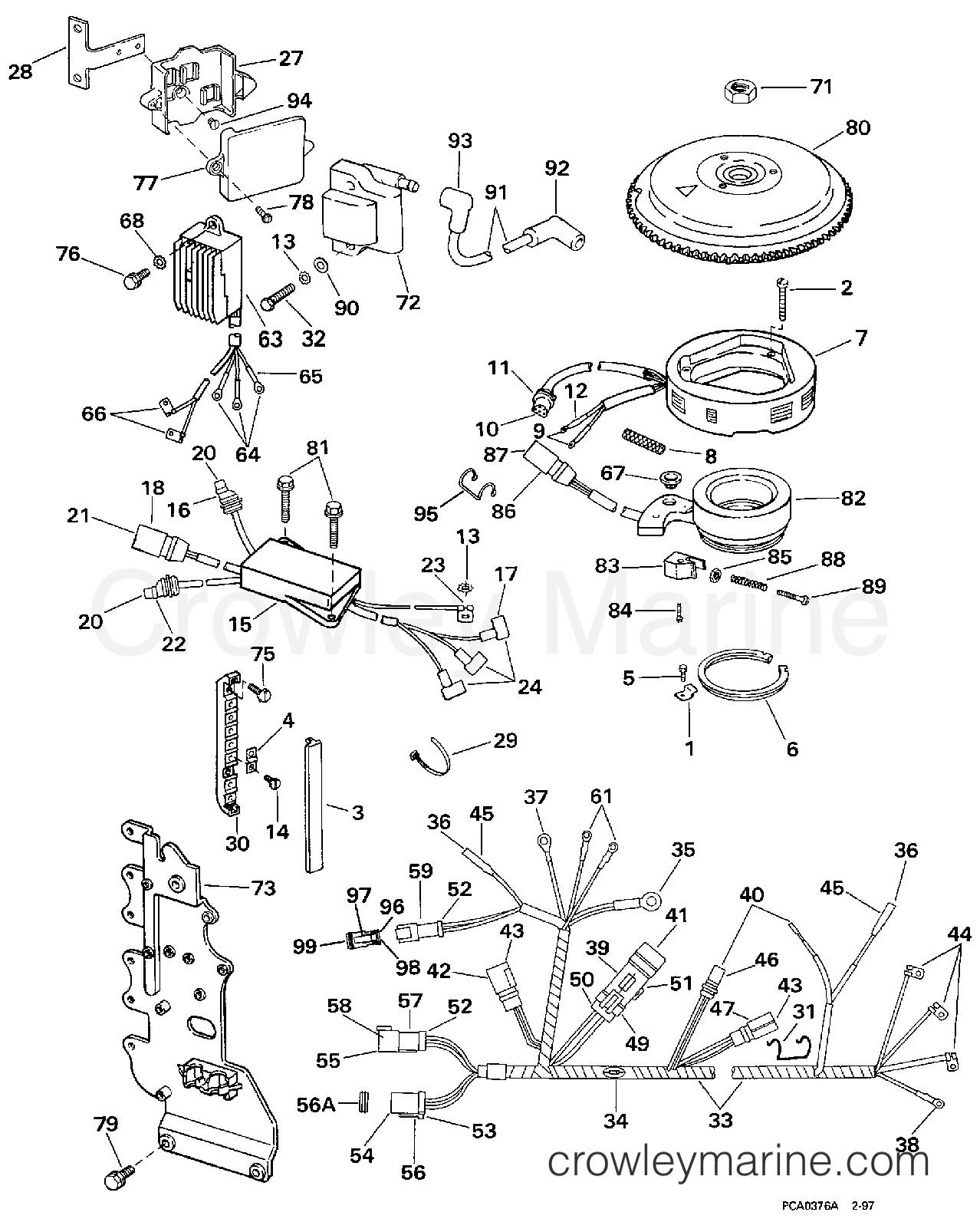 1998 Outboard 70 - BJ70TLECB - IGNITION SYSTEM