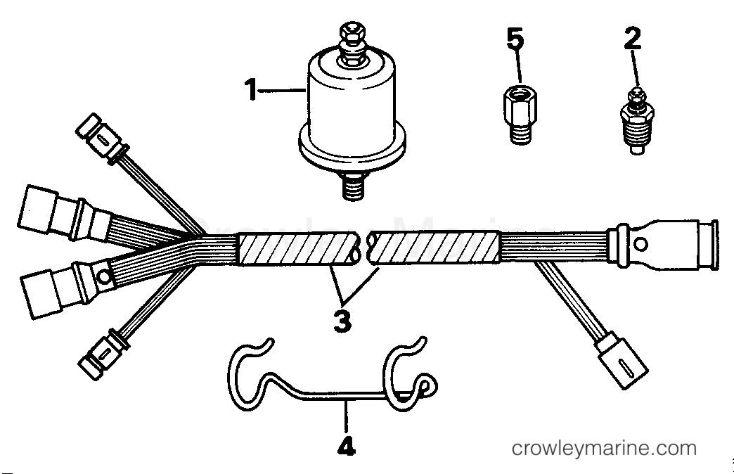 1987 Rigging OMC Stern Drive - All Models - SECOND STATION CONNECTOR-INSTRUMENTS & TRIM CABLE