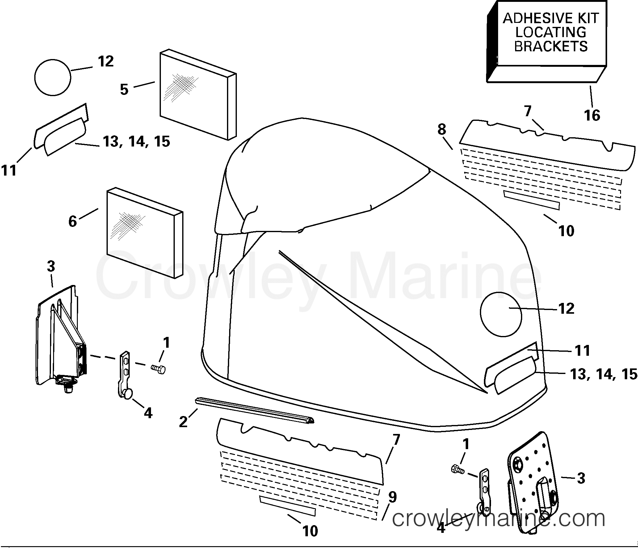 2002 Outboard 135 - E135FPLSNF - ENGINE COVER
