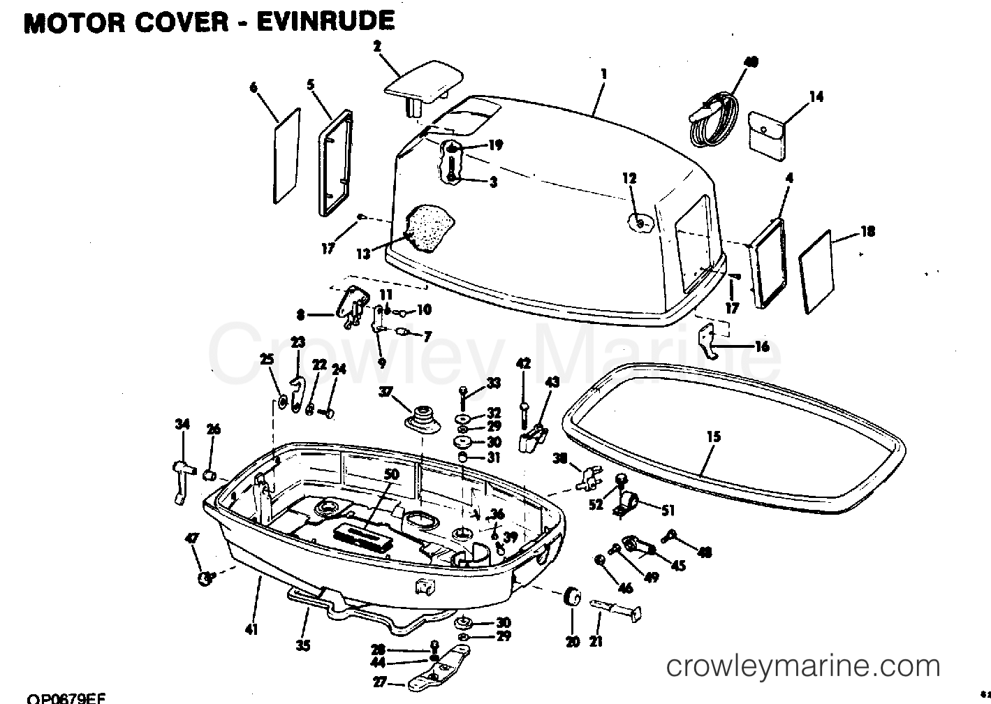 1982 Outboard 35 - E35ELCND - MOTOR COVER - EVINRUDE