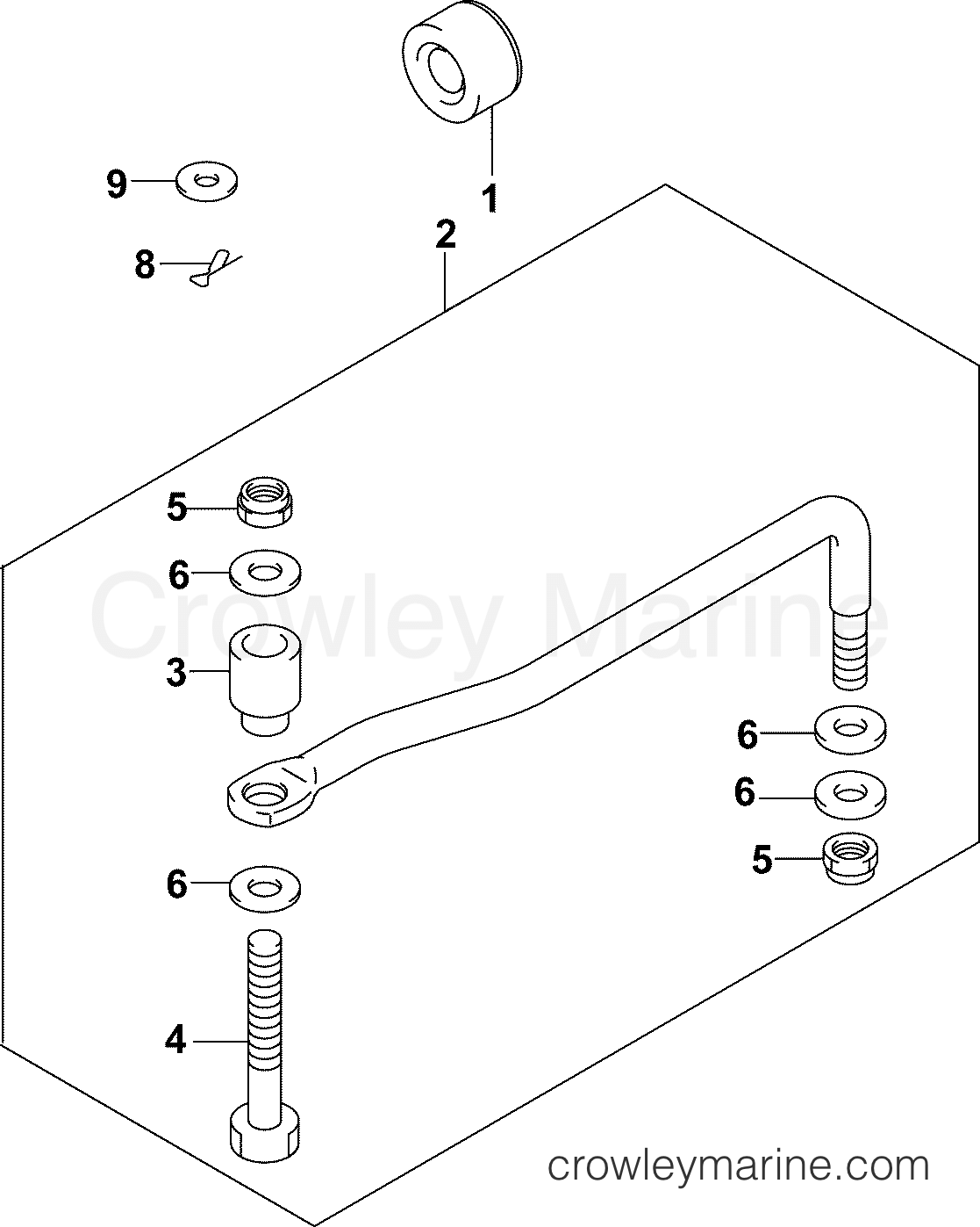2005 Outboard 140 - J140PL4SOR, - STEERING LINK