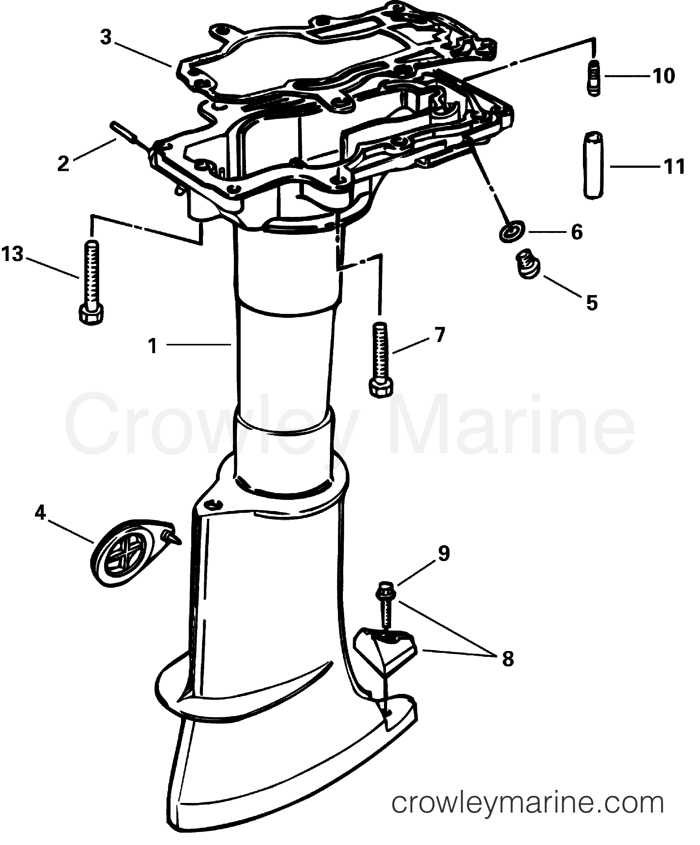2001 Outboard 5 - J5RSIM - MIDSECTION