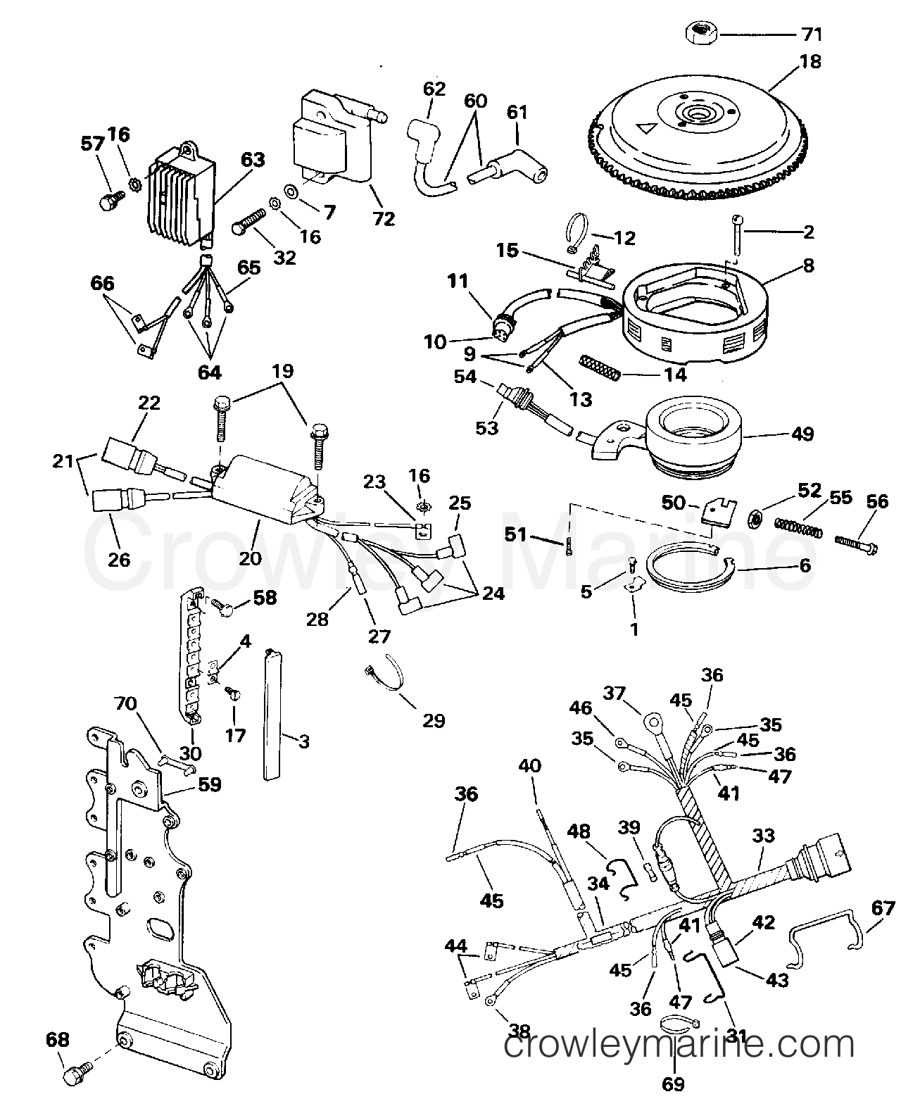 1992 Outboard 65 - J65WMLENE - IGNITION SYSTEM - VRO MODELS
