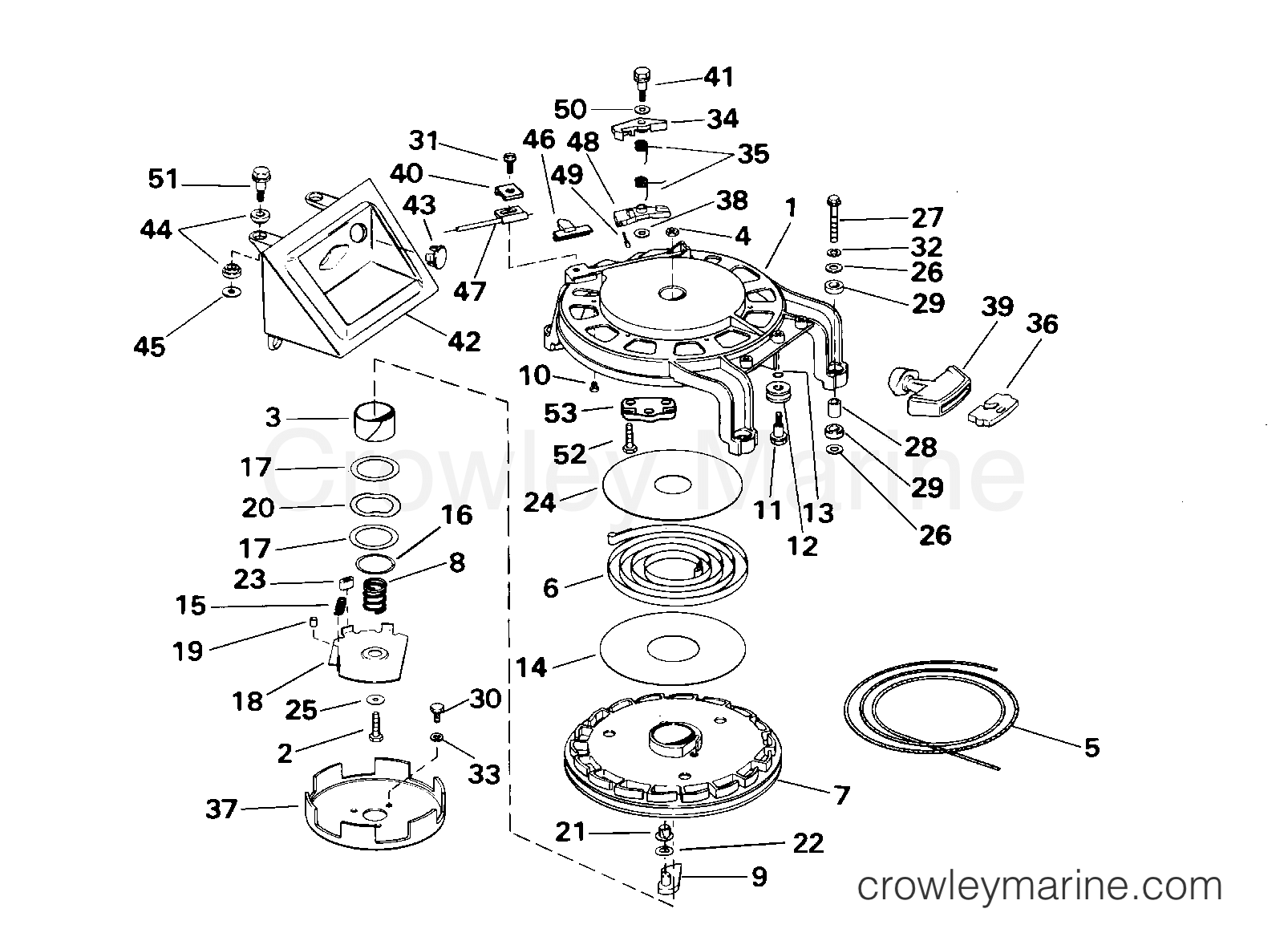 2000 Outboard 30 - J30JRSSB - REWIND STARTER
