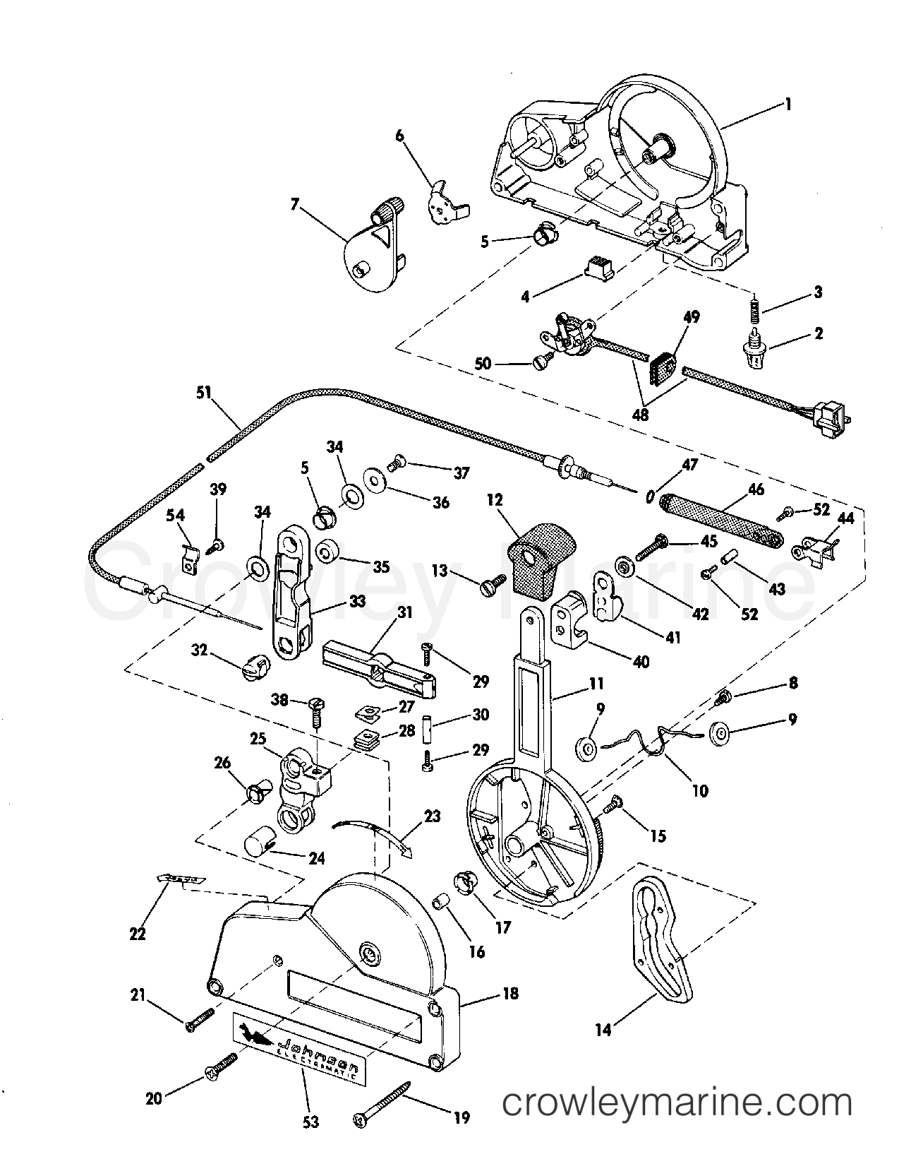 1968 Outboard 40 - RK-30D - REMOTE CONTROL GROUP ELECTRIC SHIFT