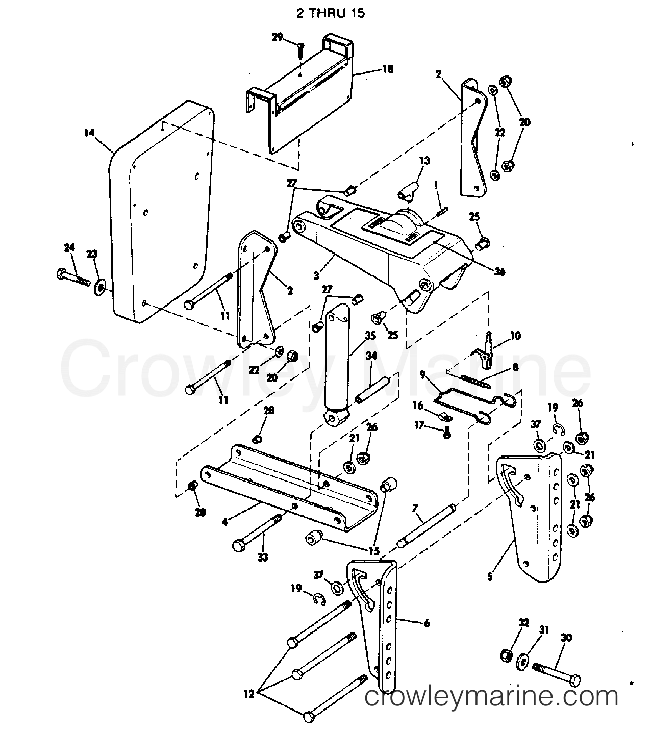 1982 Rigging Accessories - Miscellaneous - AUXILIARY MOTOR BRACKET KIT 2 - 15