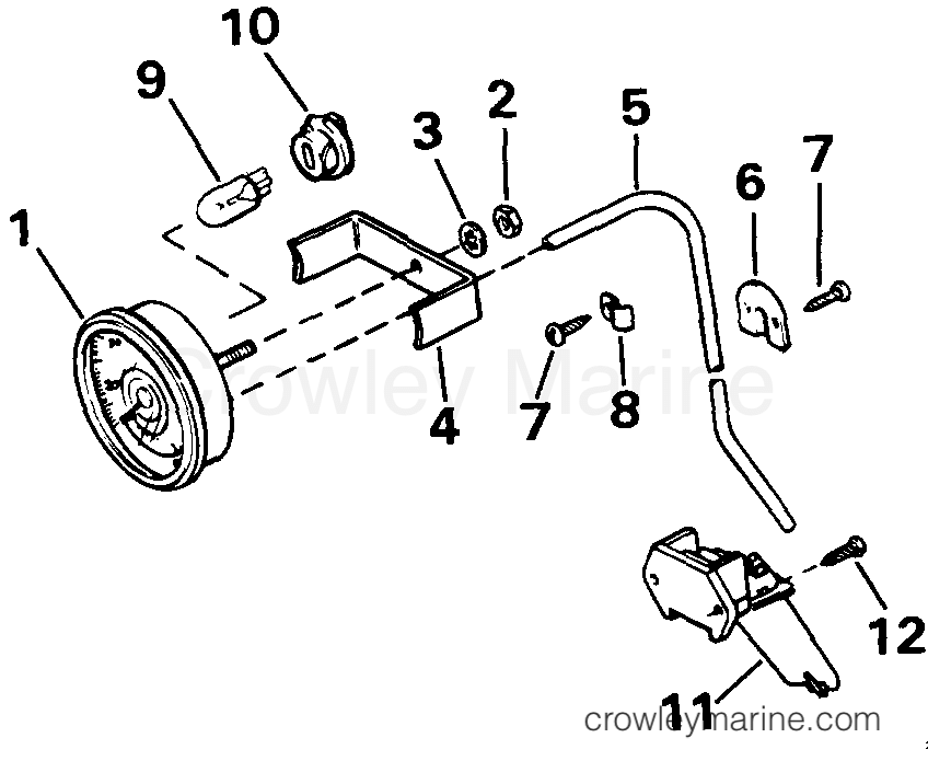 1991 Rigging OMC Stern Drive - All Models - SPEEDOMETER KIT-FLUSH MOUNT