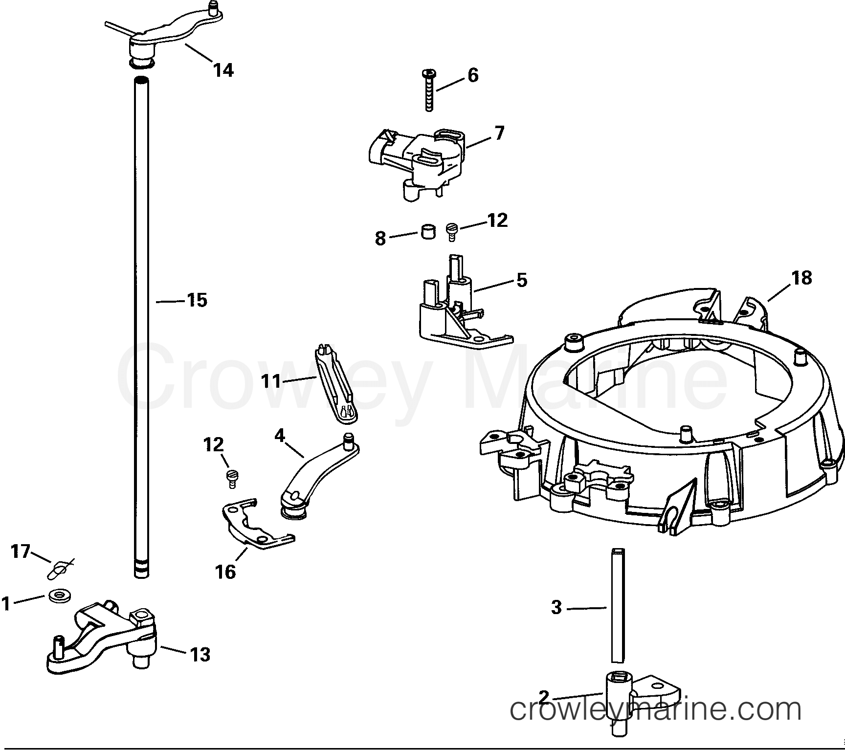 2000 Outboard 150 - E150FPLSSV - THROTTLE LINKAGE