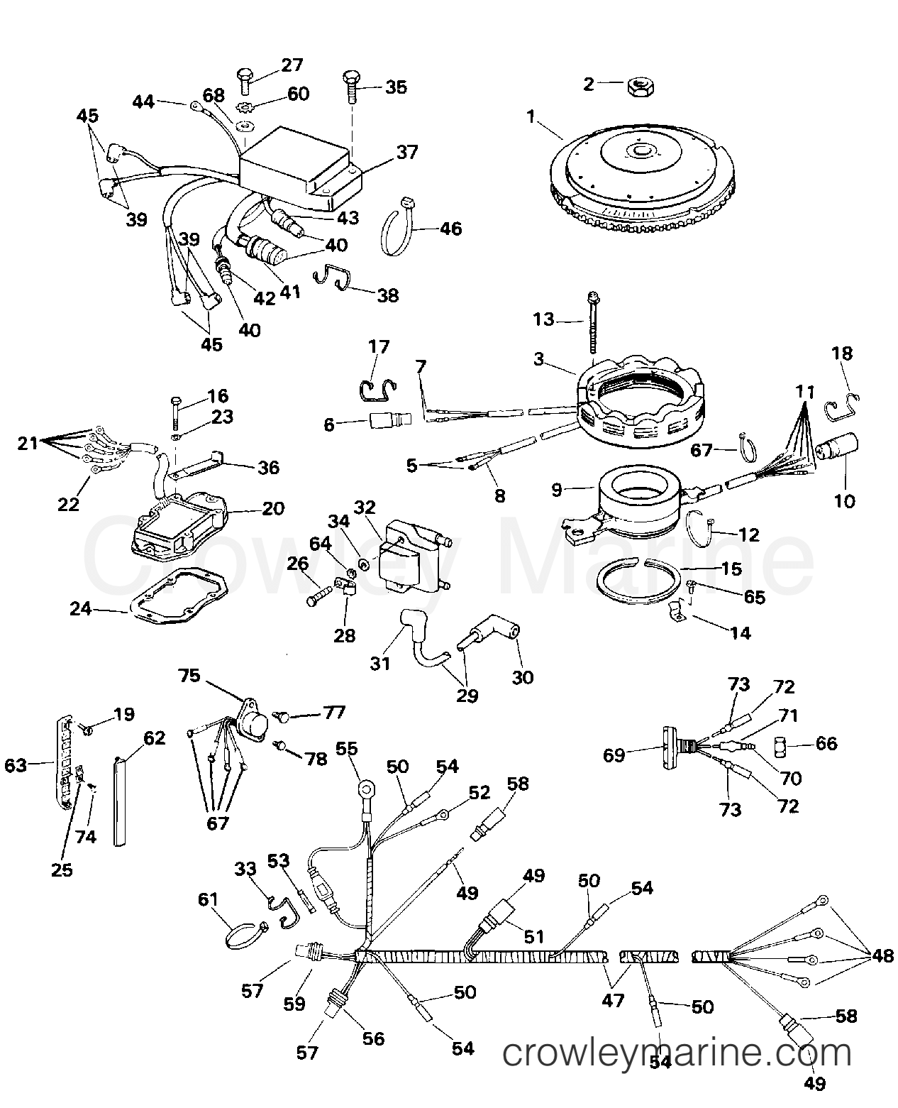 1994 Outboard 85 - J85TTLERC - IGNITION SYSTEM
