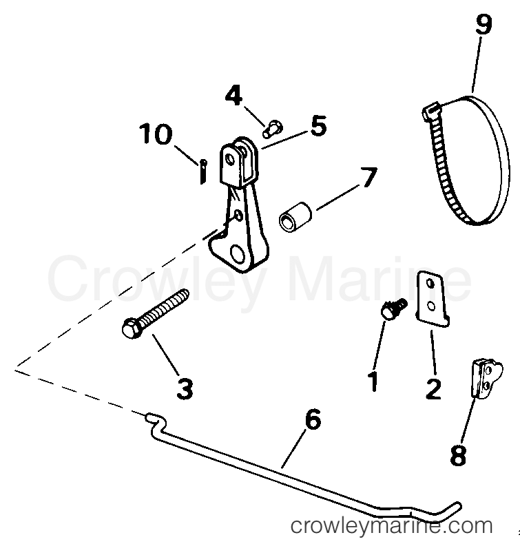 1998 Rigging Accessories - Remote Controls - REMOTE CONTROL ADAPTER KIT -- 9.9, 15 (2-CYCLE)