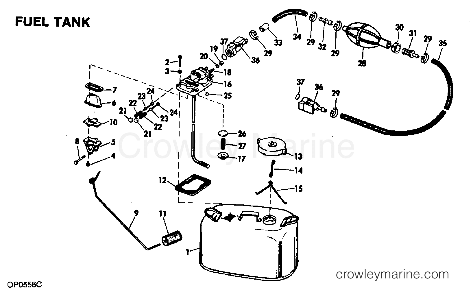 1981 Evinrude Outboards 70 - E70ELCIH FUEL TANK section