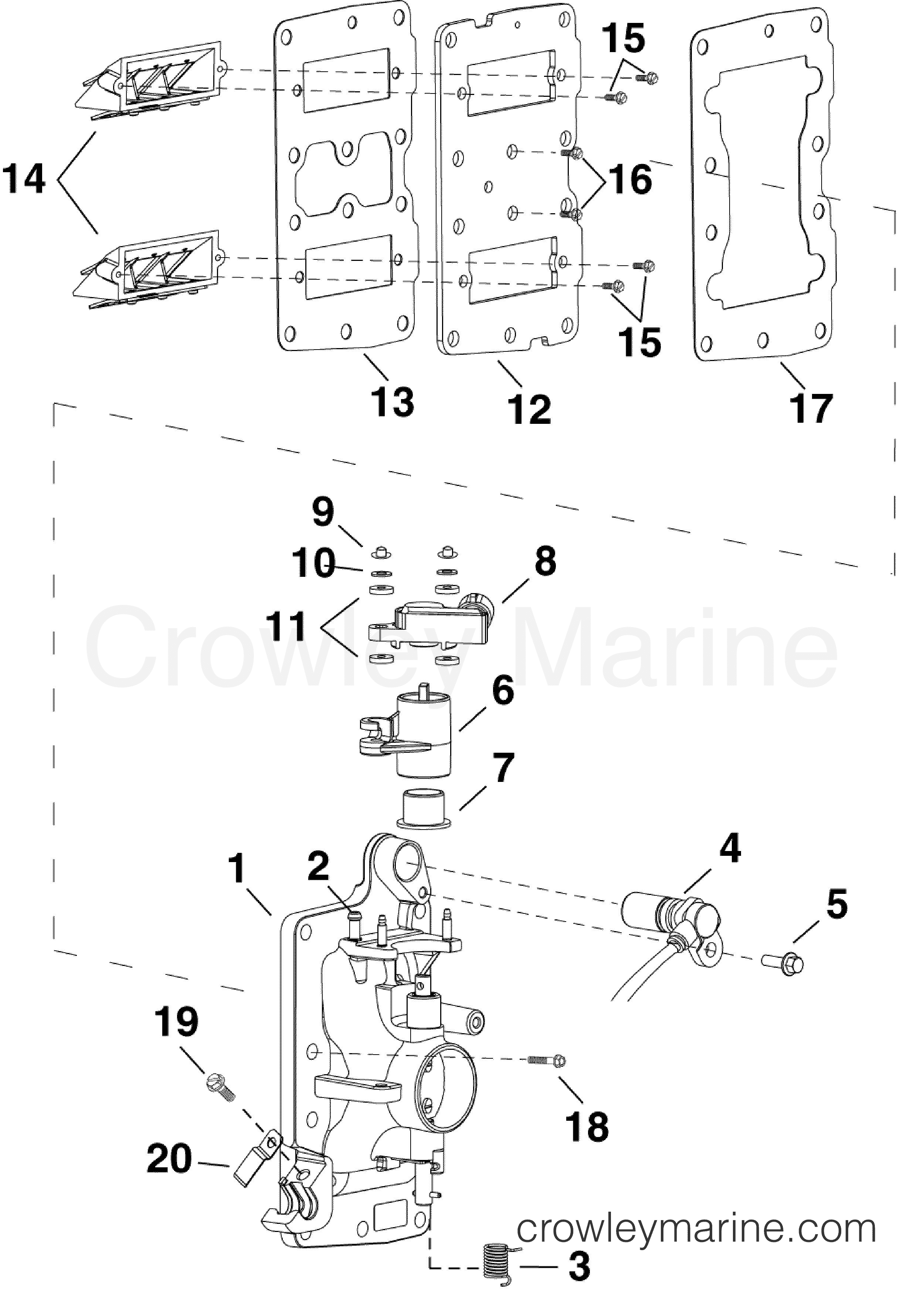 AB Outboard 30 - E30DPSLABF - INTAKE MANIFOLD ASSEMBLY
