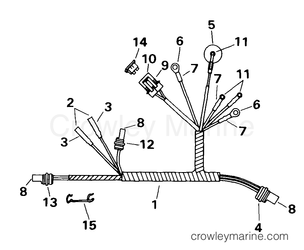 1999 Outboard 9.9 - E10RL4EEB - MOTOR CABLE -- TE MODELS