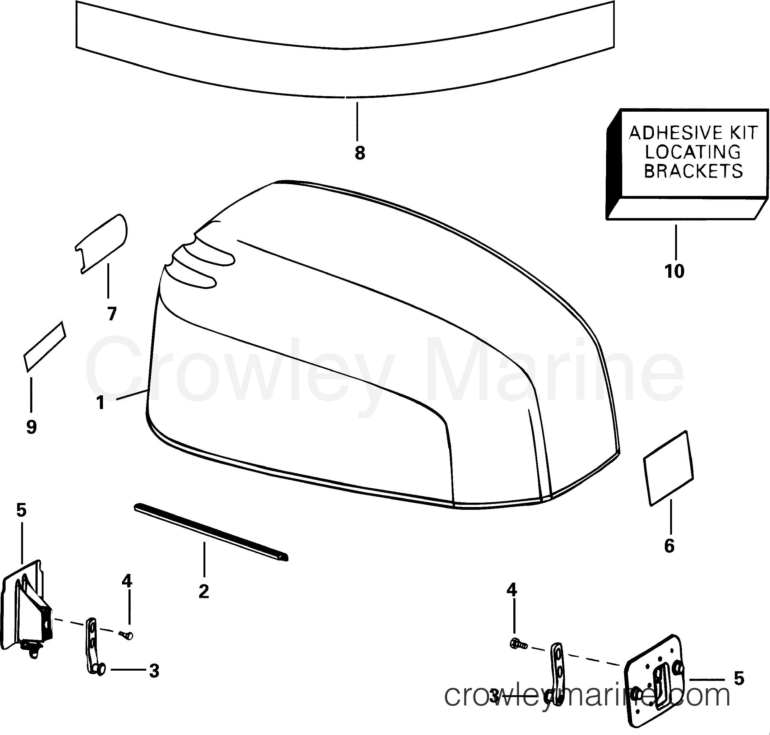 2001 Outboard 100 - E100WPLSIF - ENGINE COVER
