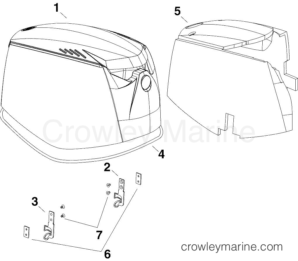 AB Outboard 75 - E75DPLABA - ENGINE COVER