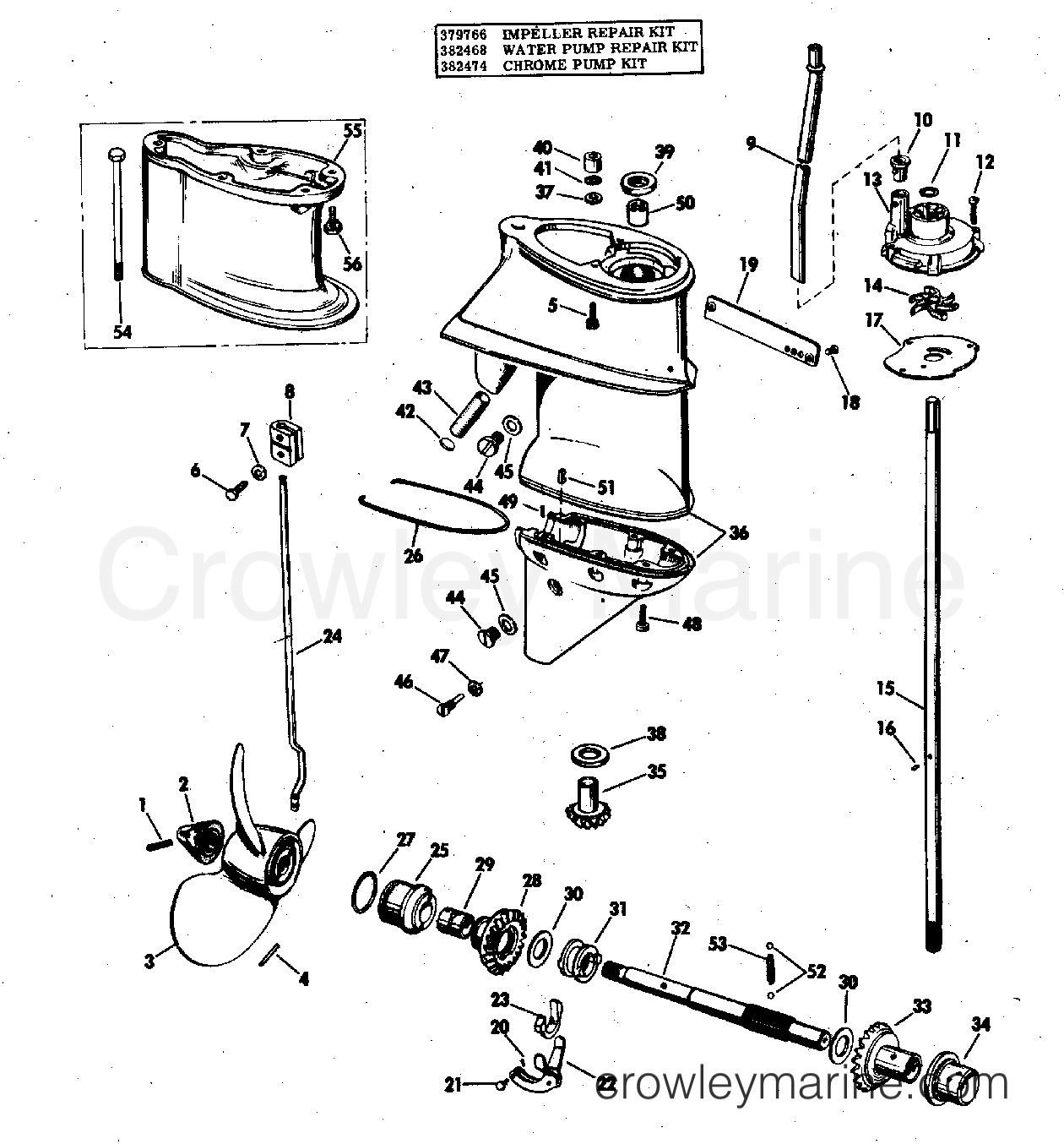 1973 Outboard 20 - 20RL73A - GEARCASE