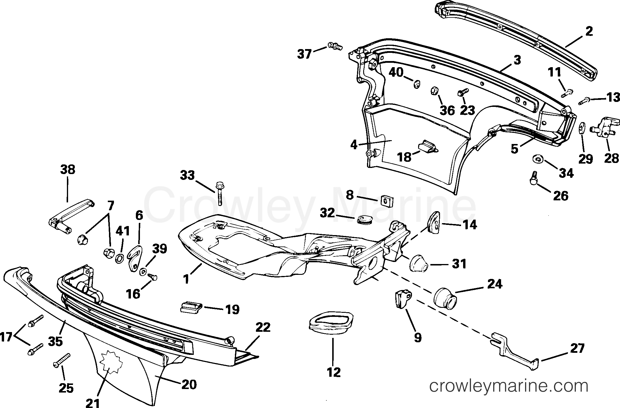 2005 Outboard 10 - BJ10RHSOR - LOWER ENGINE COVER